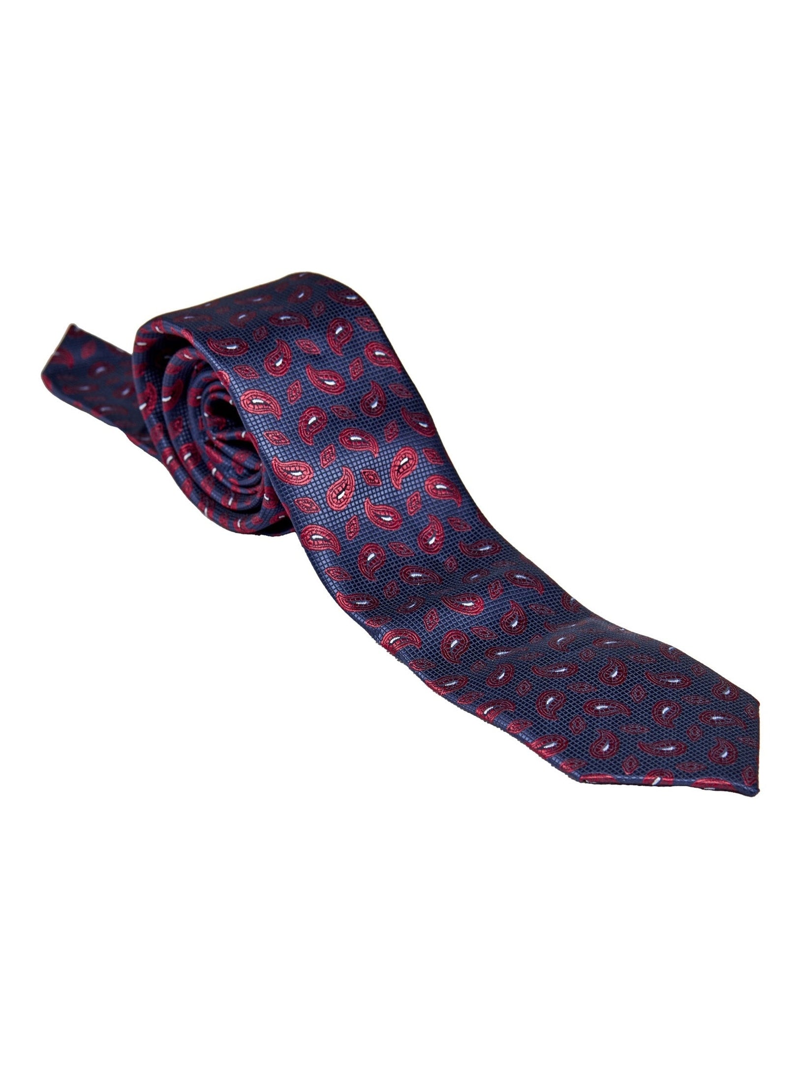 NAVY PAISLEY PRINT NECKTIE SET