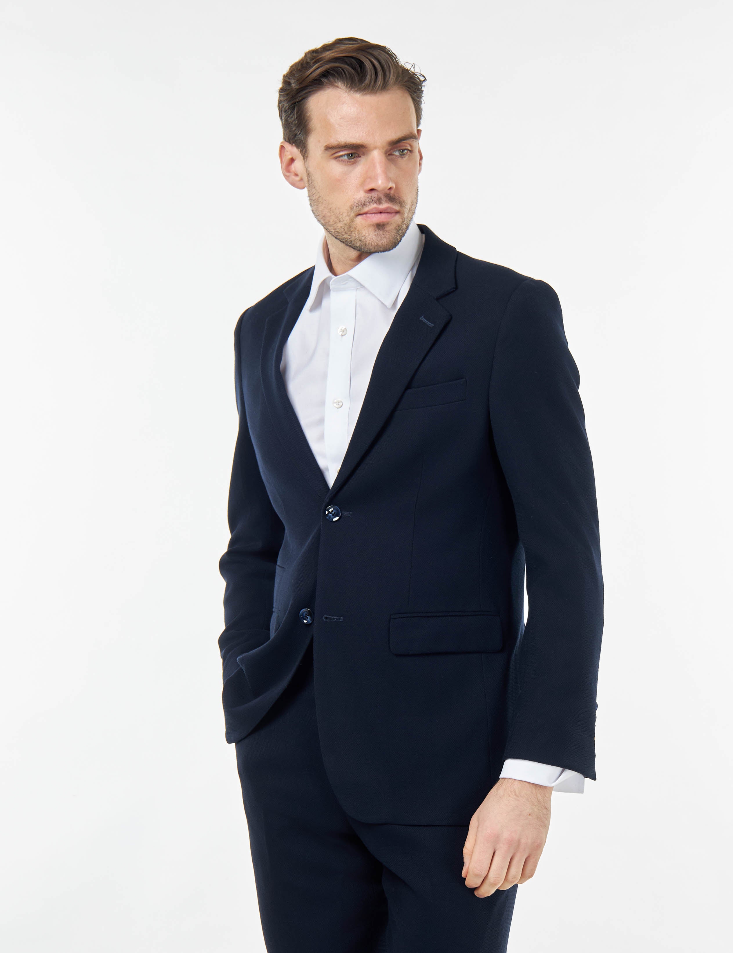 Zak - Men's Navy Blue Tailored Blazer