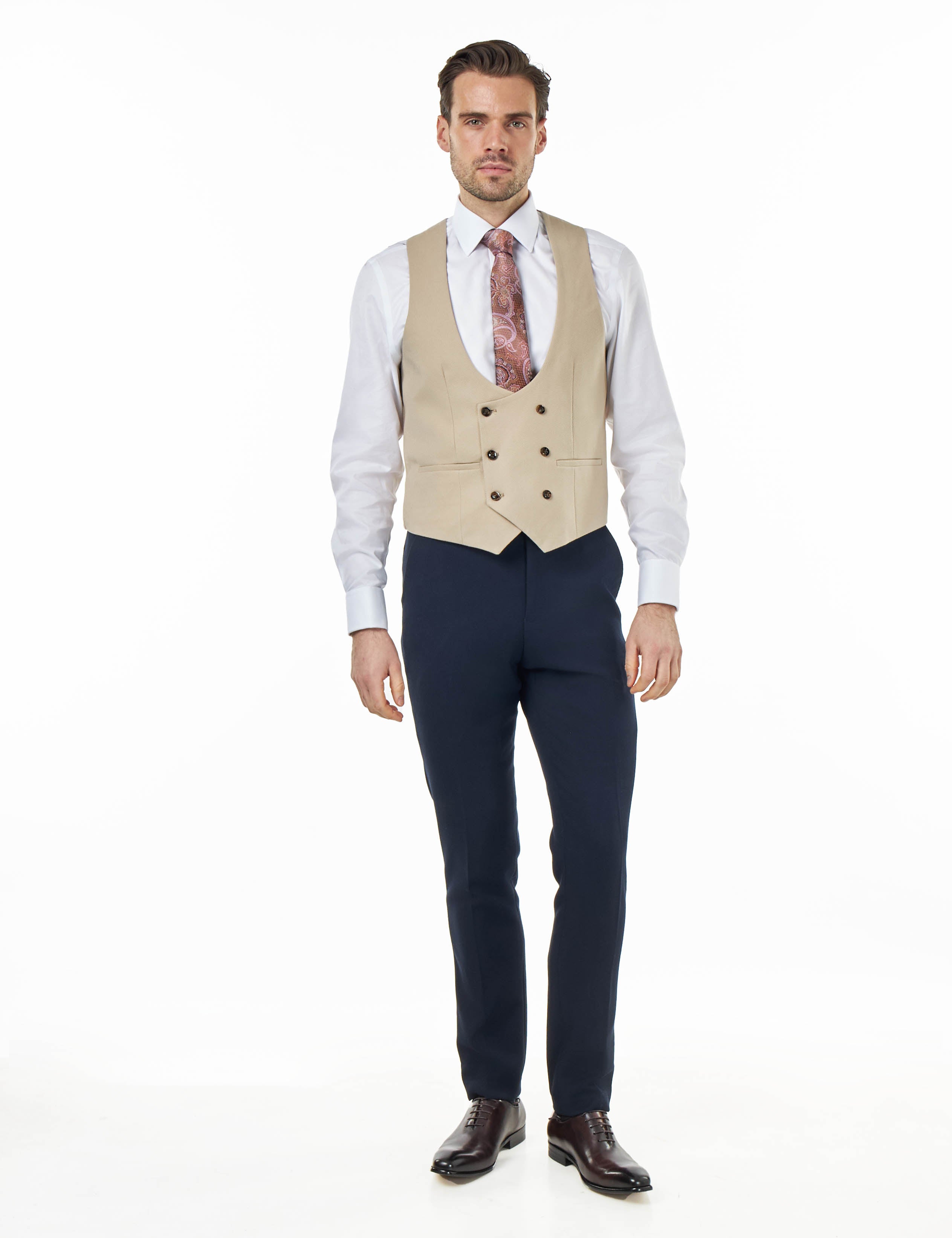 ZAK – NAVY BLUE TAILORED 3 PIECE WEDDING SUIT