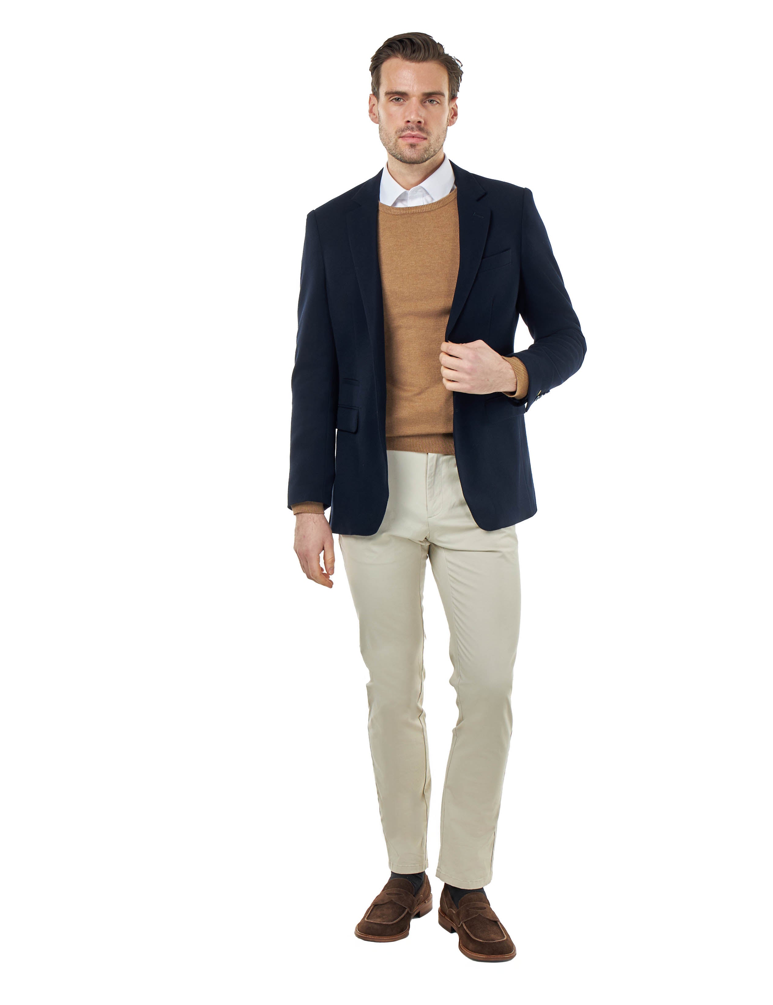 Zak - Men's Navy Blue Tailored Blazer