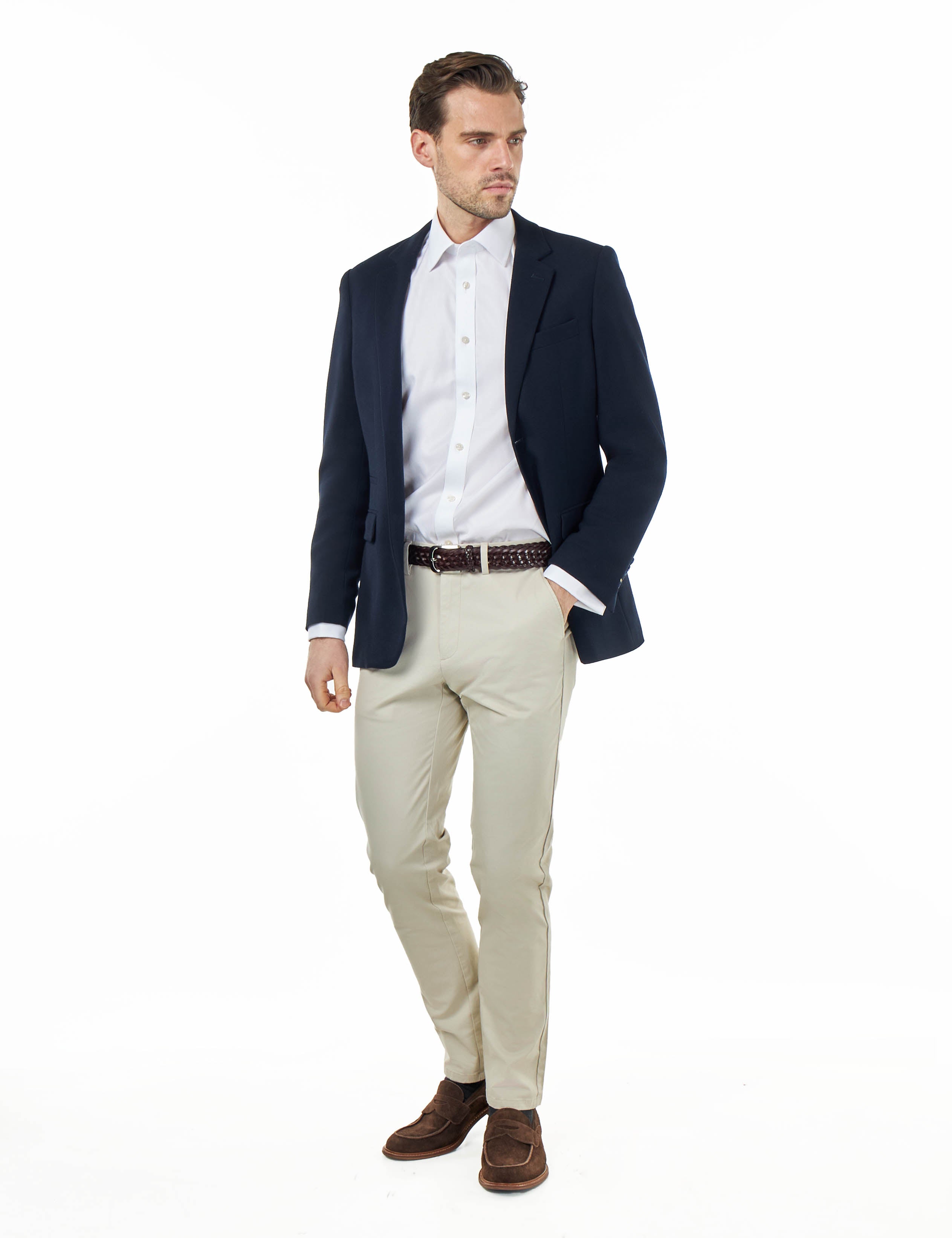 Zak - Men's Navy Blue Tailored Blazer