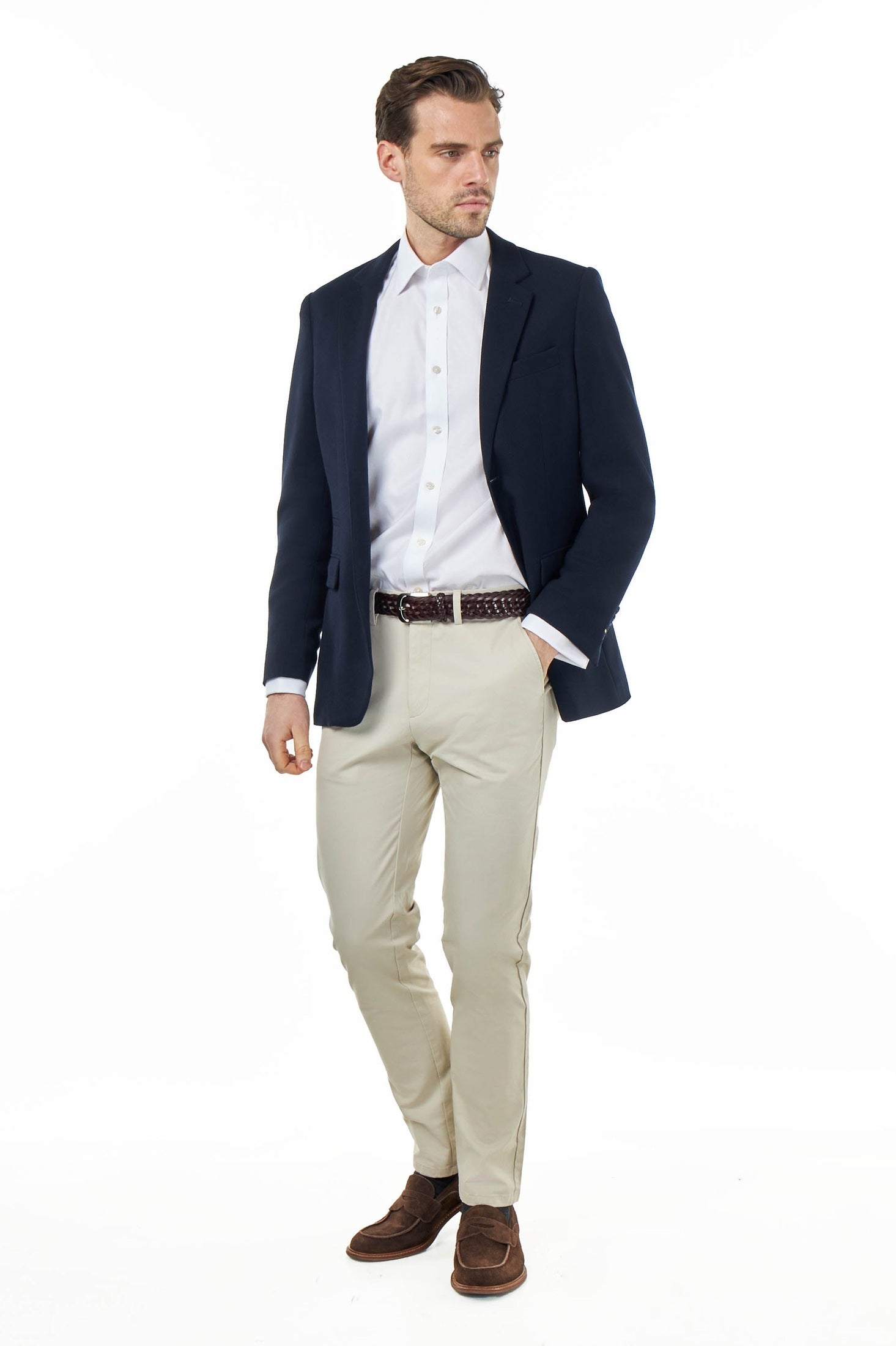 Zak - Men's Navy Blue Tailored Blazer
