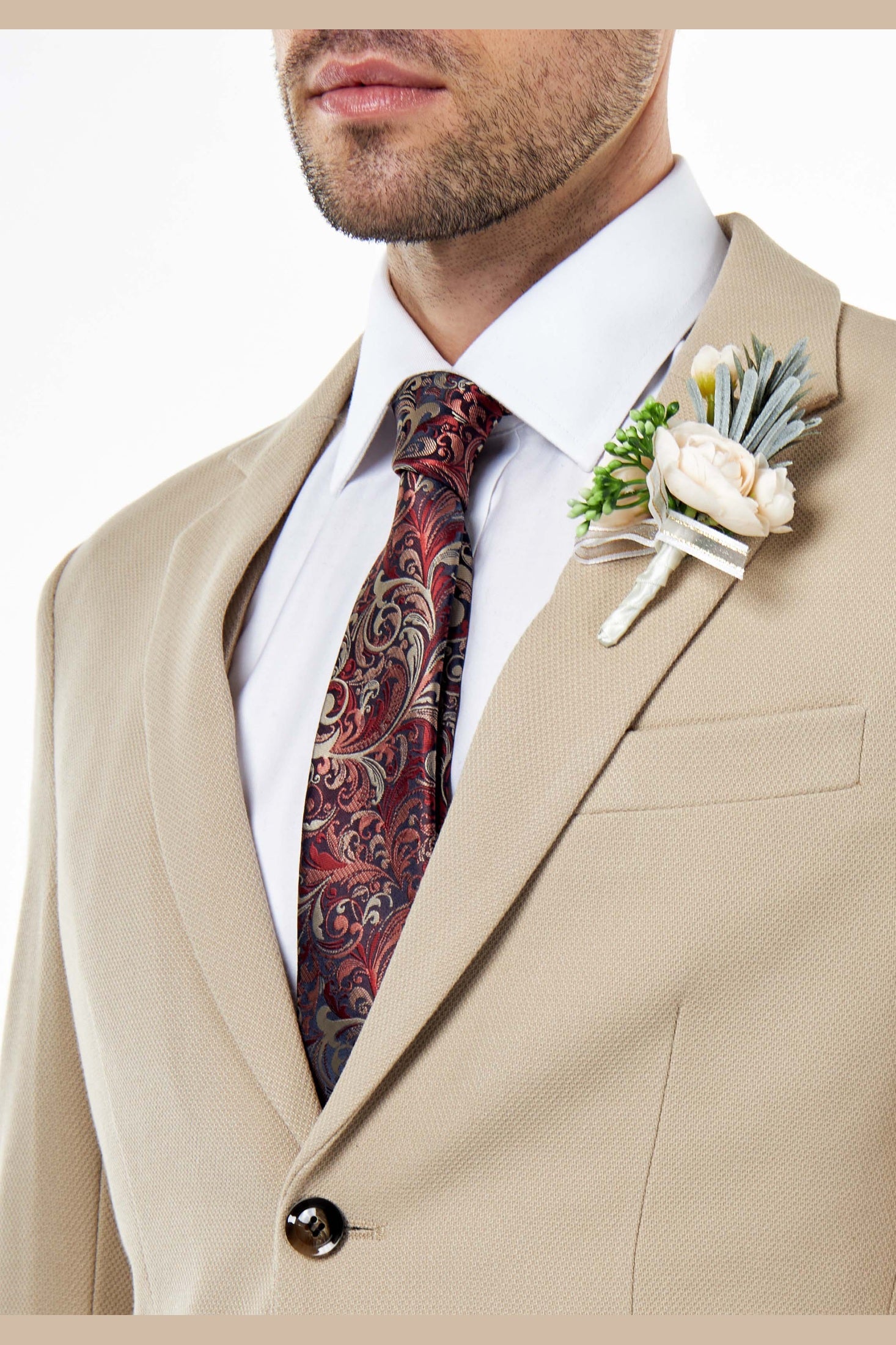 ZAK - STONE HONEYCOMB TAILORED BLAZER