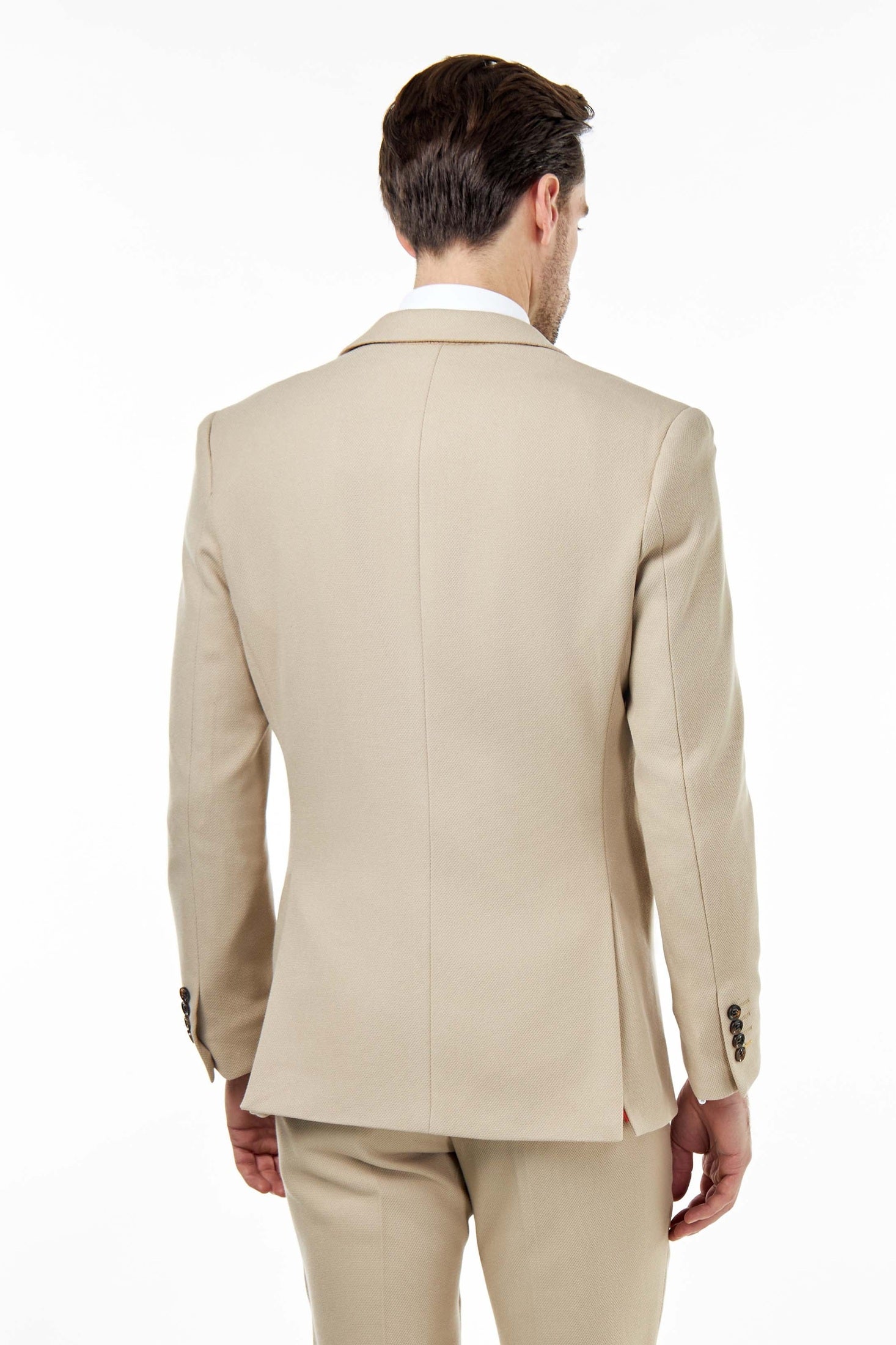 ZAK - STONE HONEYCOMB TAILORED BLAZER