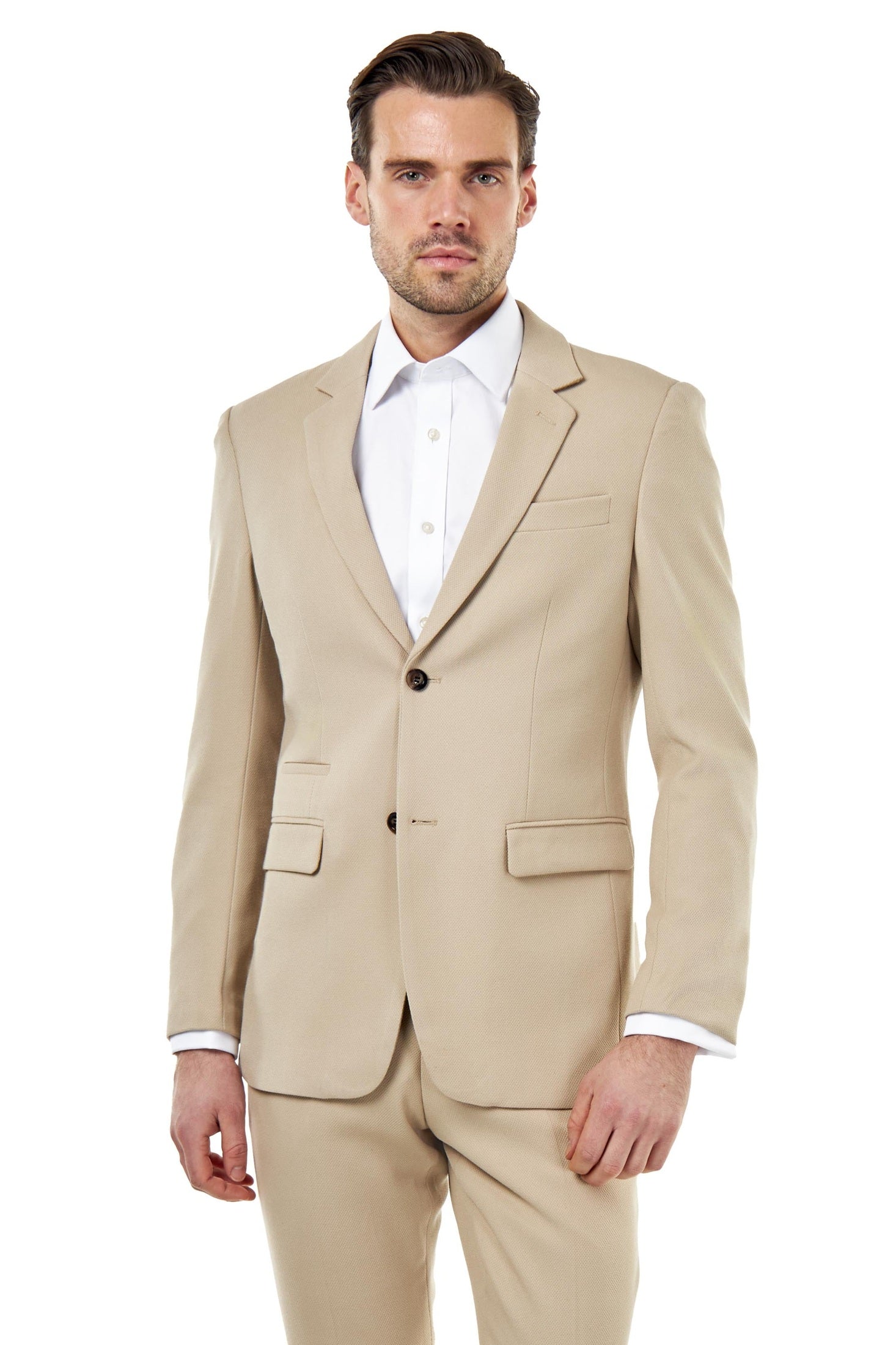 ZAK - STONE HONEYCOMB TAILORED BLAZER