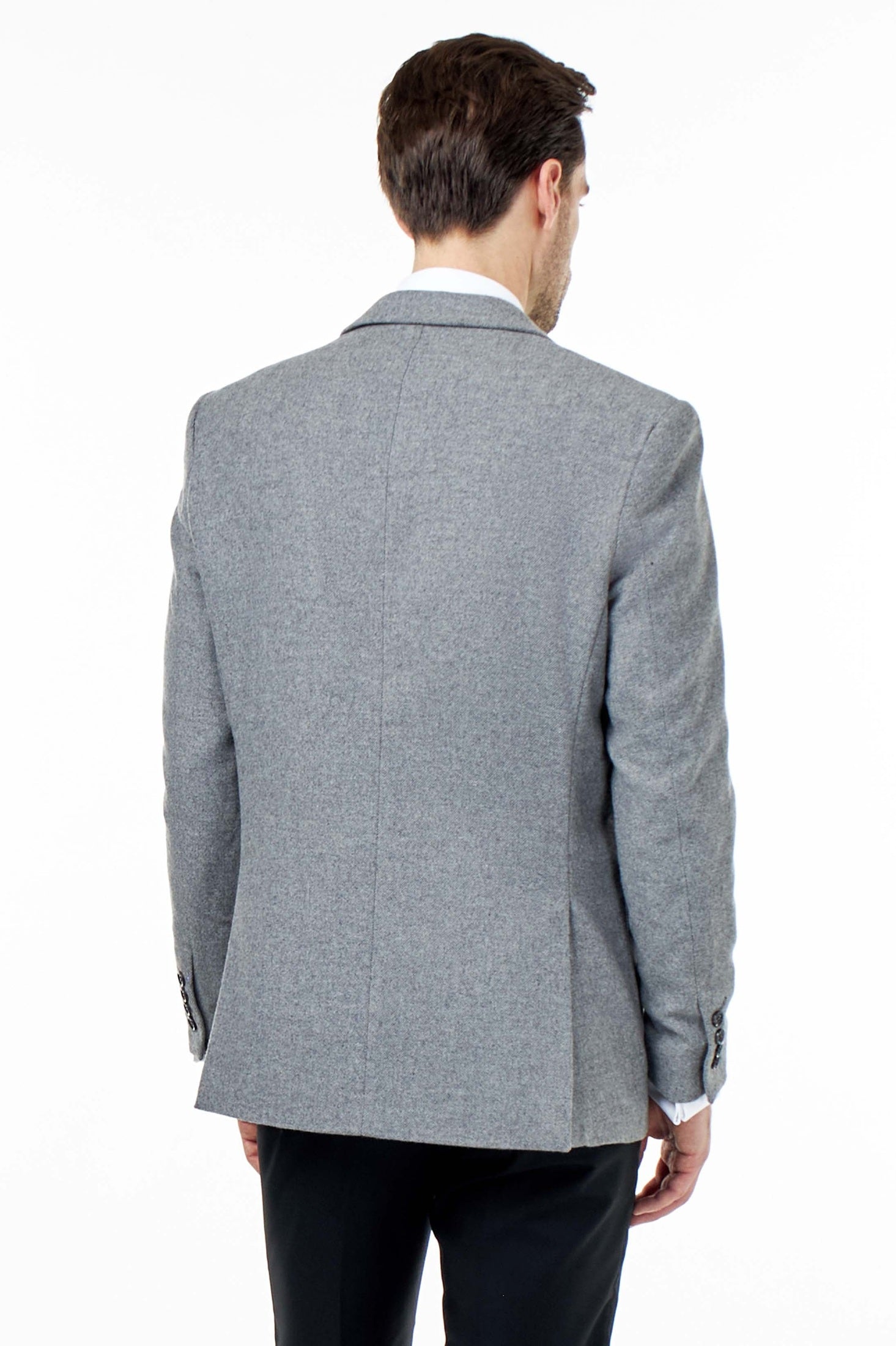SEAN – Grey Wool Blend Stretch Tweed Jacket