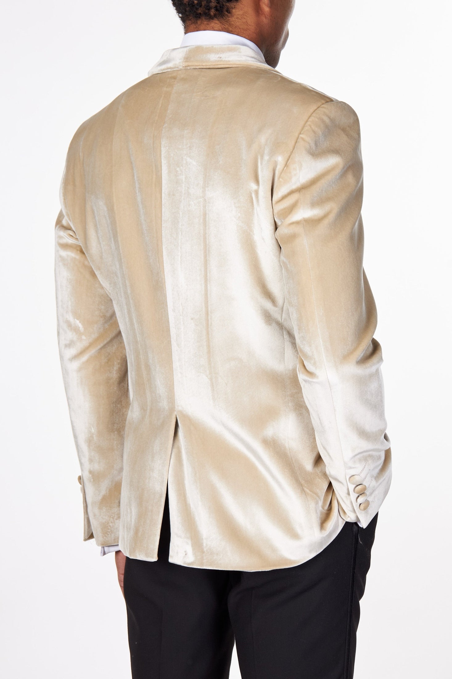 SHAWL COLLAR VELVET TUXEDO – CREAM