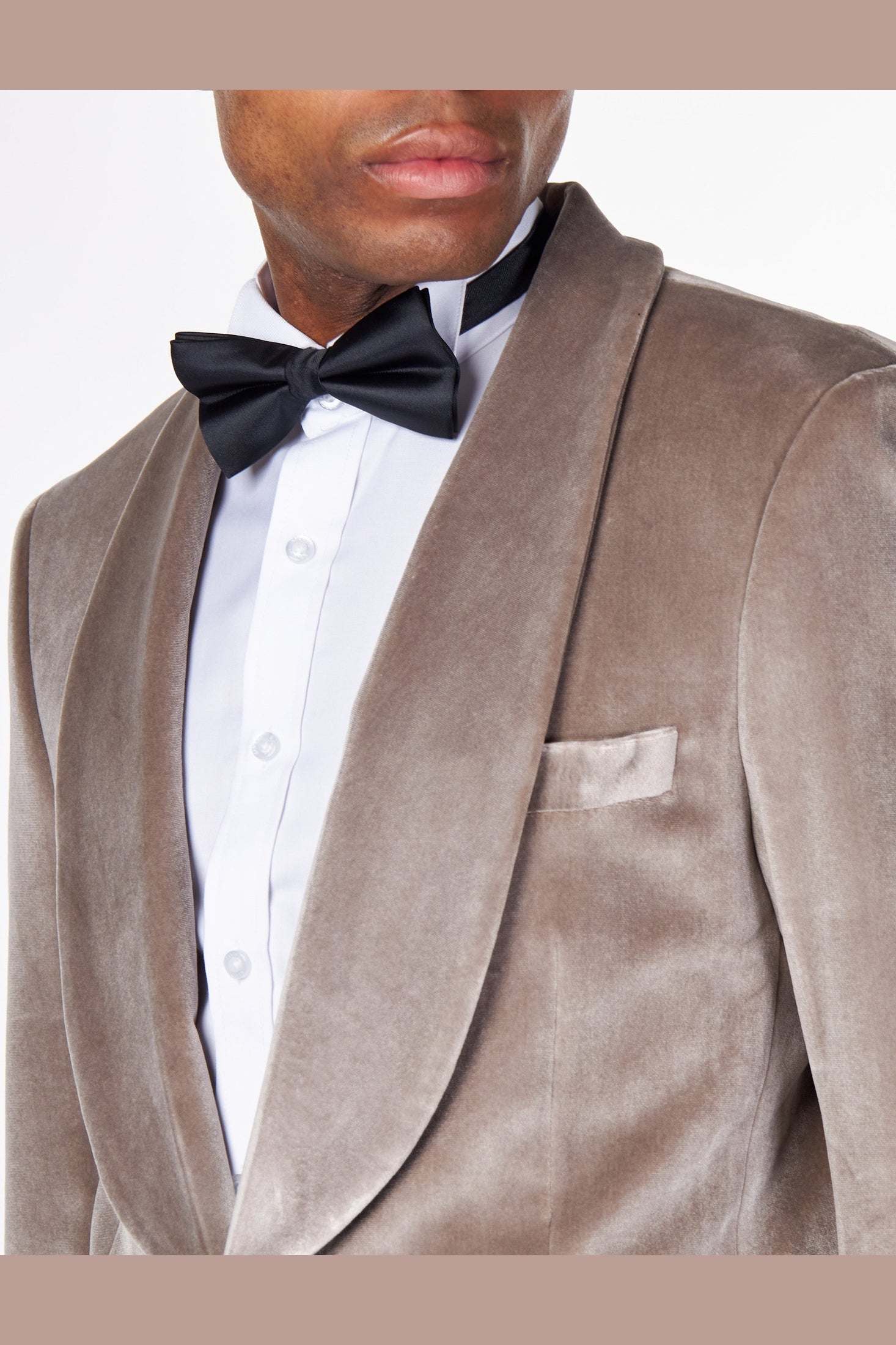 SHAWL COLLAR VELVET TUXEDO – GREY