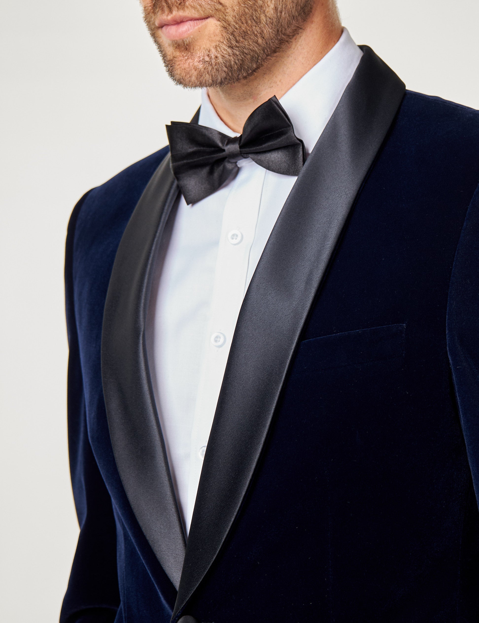 TUXEDO GARY - NAVY SOFT VELVET JACKET