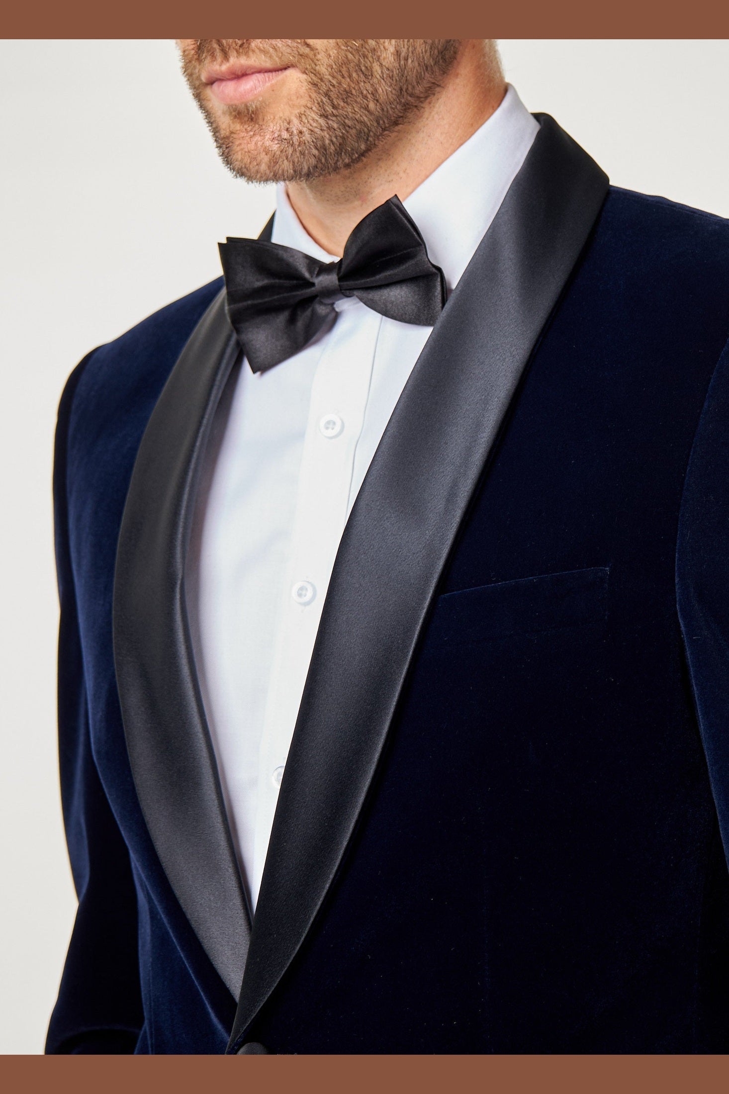 TUXEDO GARY - NAVY SOFT VELVET JACKET