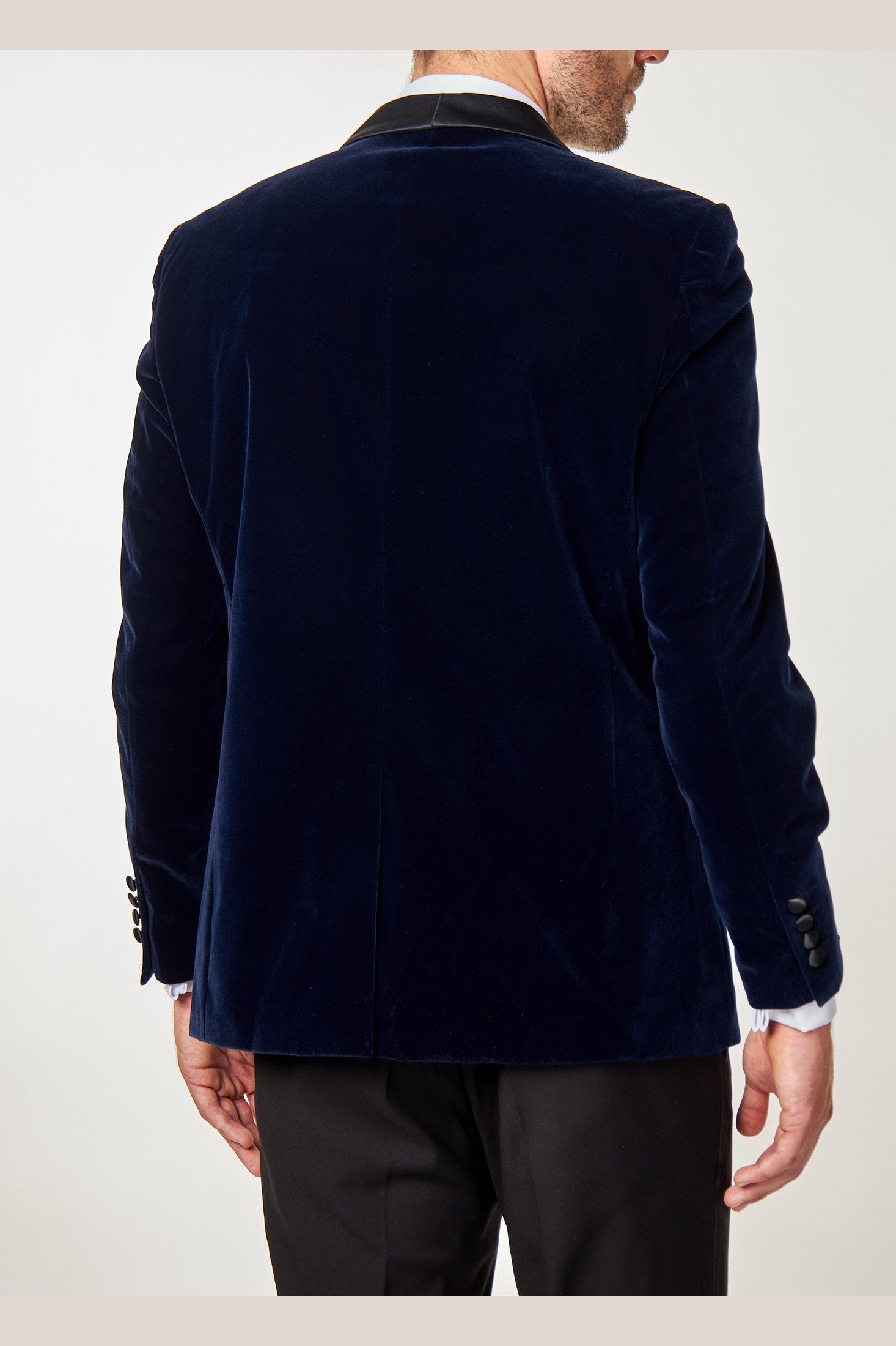 TUXEDO GARY - NAVY SOFT VELVET JACKET