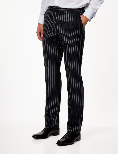 ALFRED – SCHWARZE NADELSTREIFENHOSE