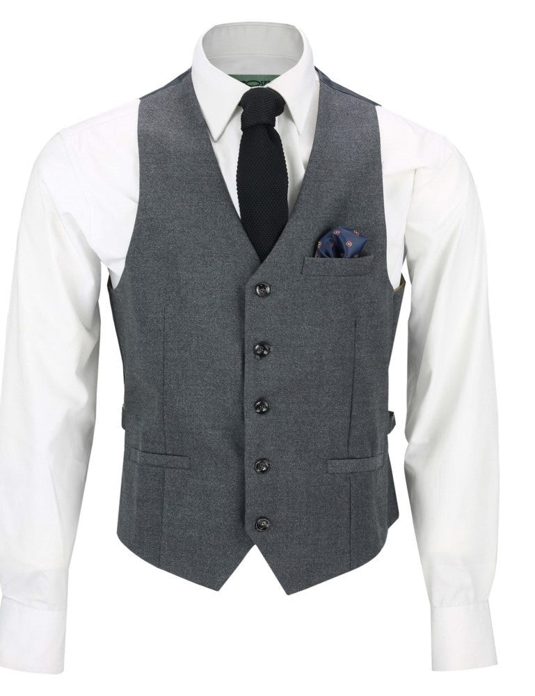MAX - WAISTCOAT IN DARK GREY
