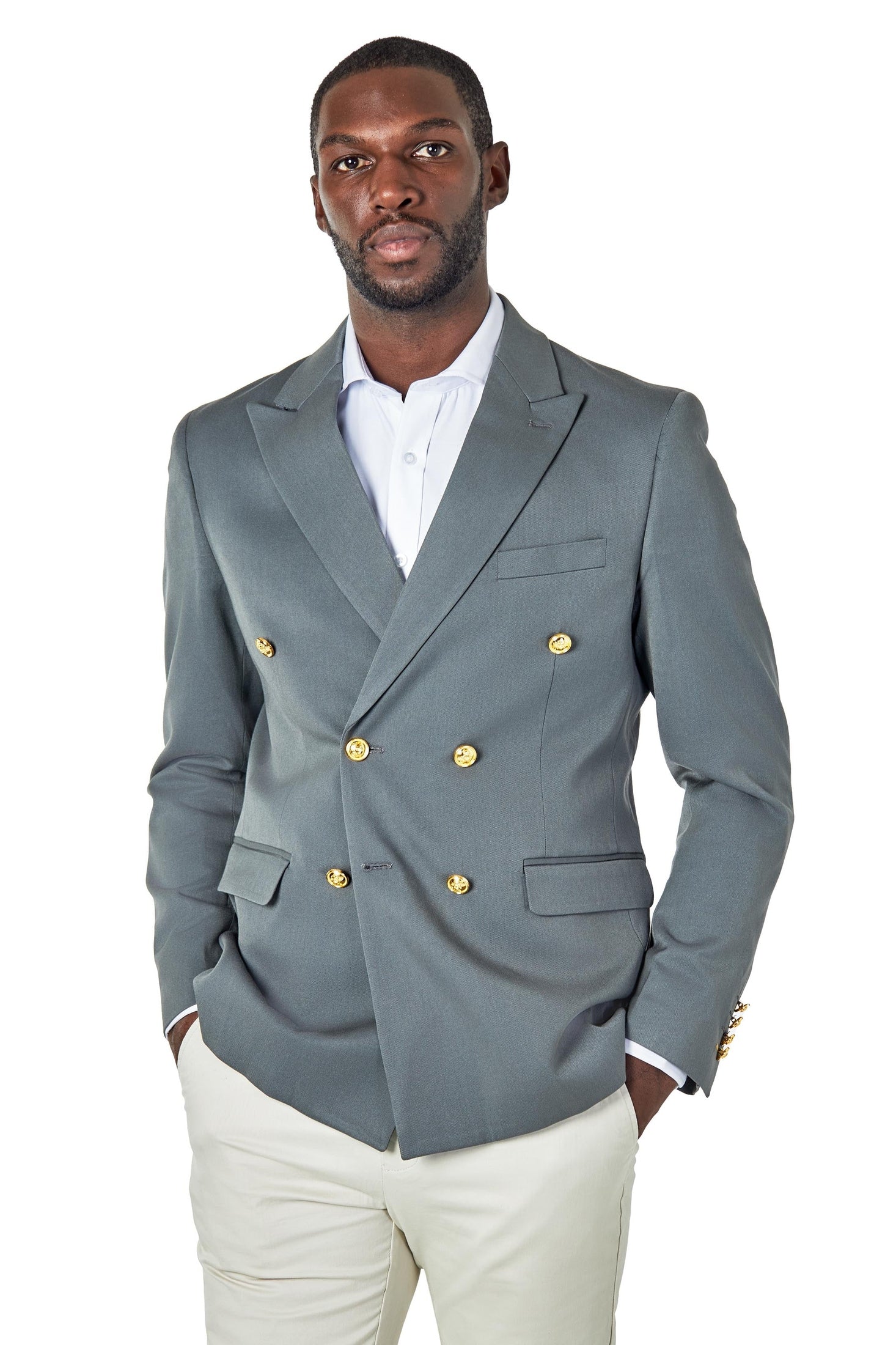 EZRA – PETROL GREEN TAILORED DOUBLE BREASTED JACKET