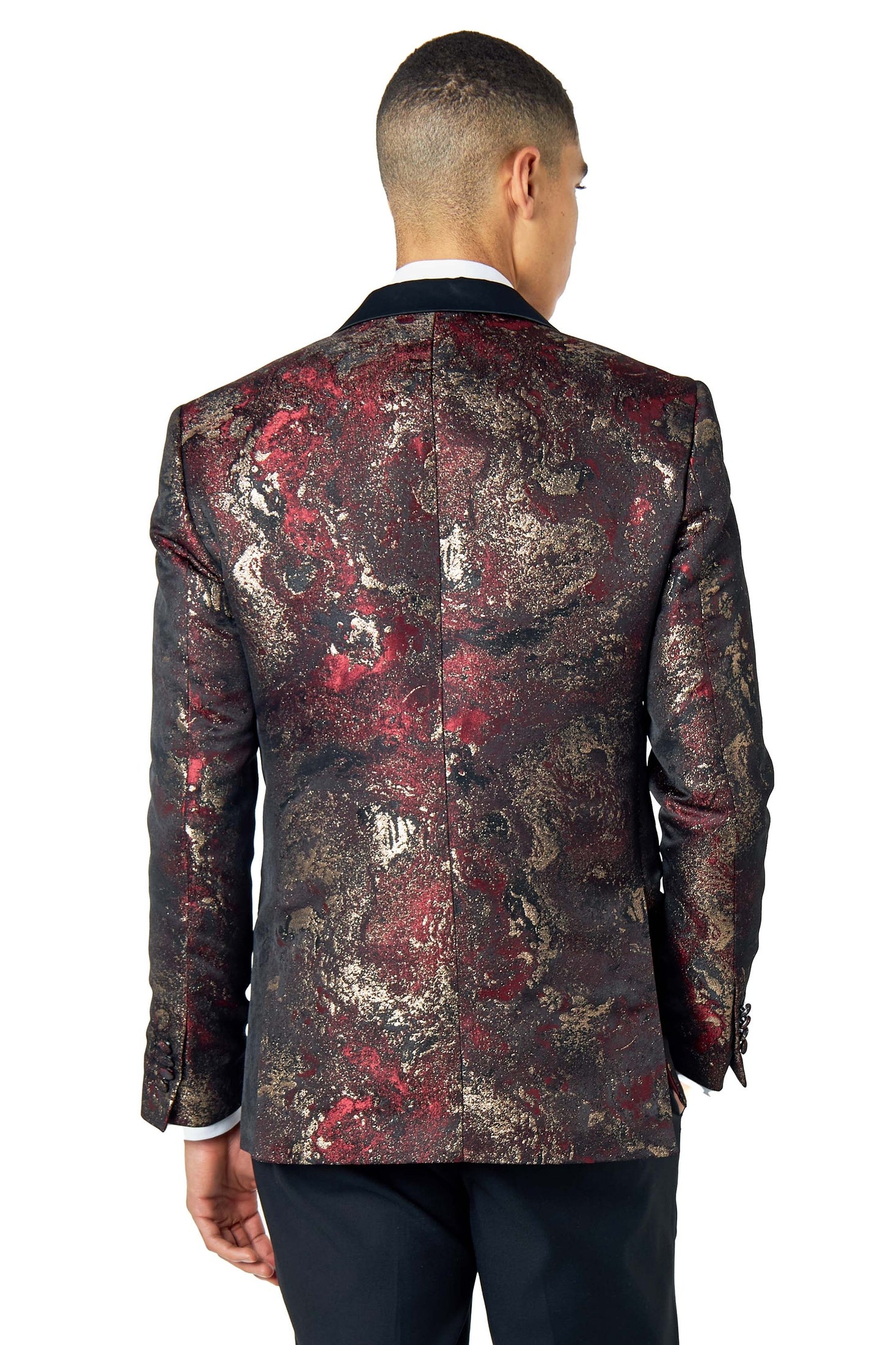 ALINO – MAROON WEDDING PARTY TUXEDO 3 PIECE SUIT