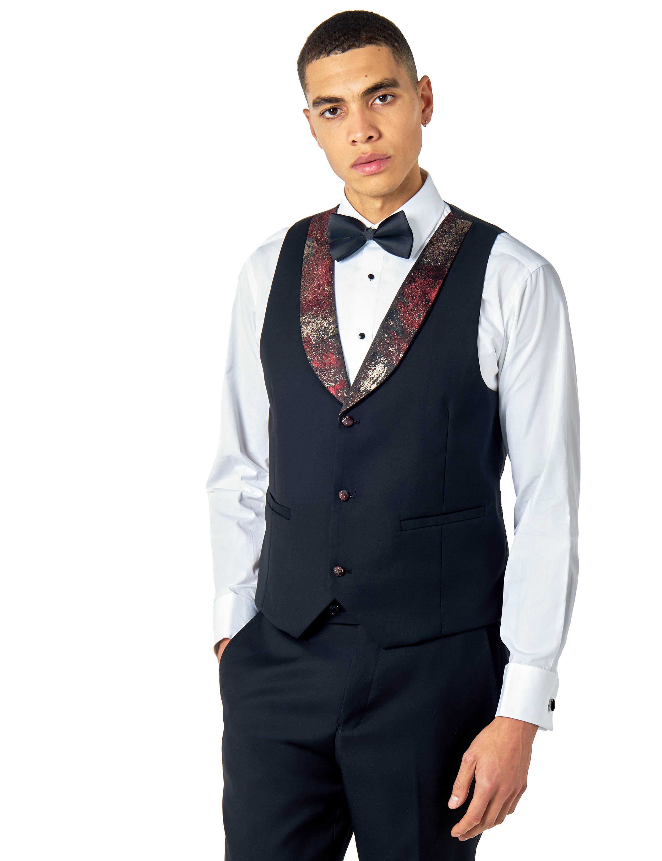 ALINO – MAROON WEDDING PARTY TUXEDO 3 PIECE SUIT