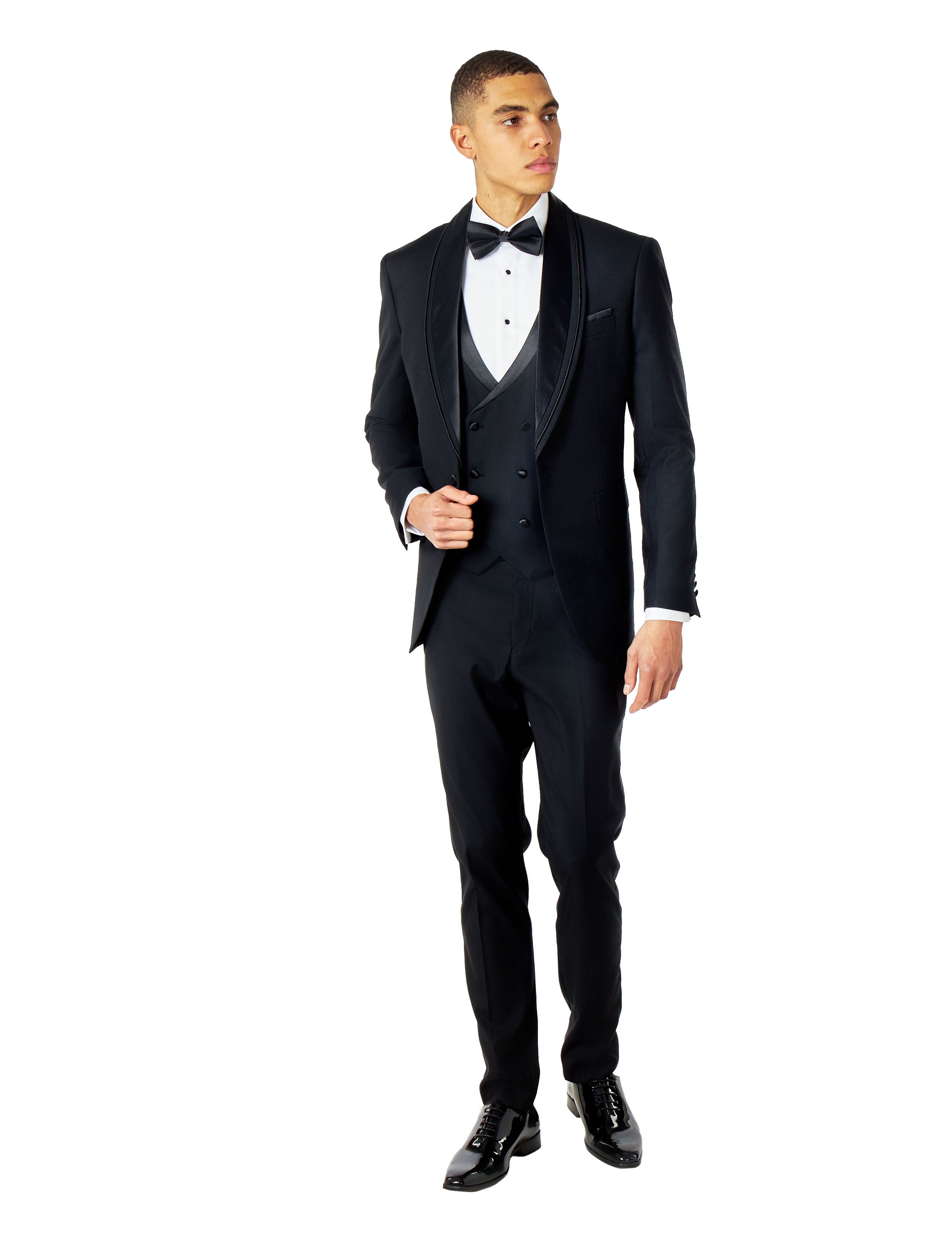 GREG – CLASSIC BLACK 3 PIECE TUXEDO SUIT