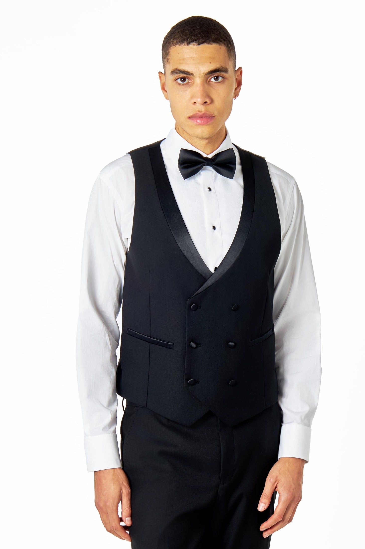 GREG – CLASSIC BLACK WEDDING DRESS WAISTCOAT