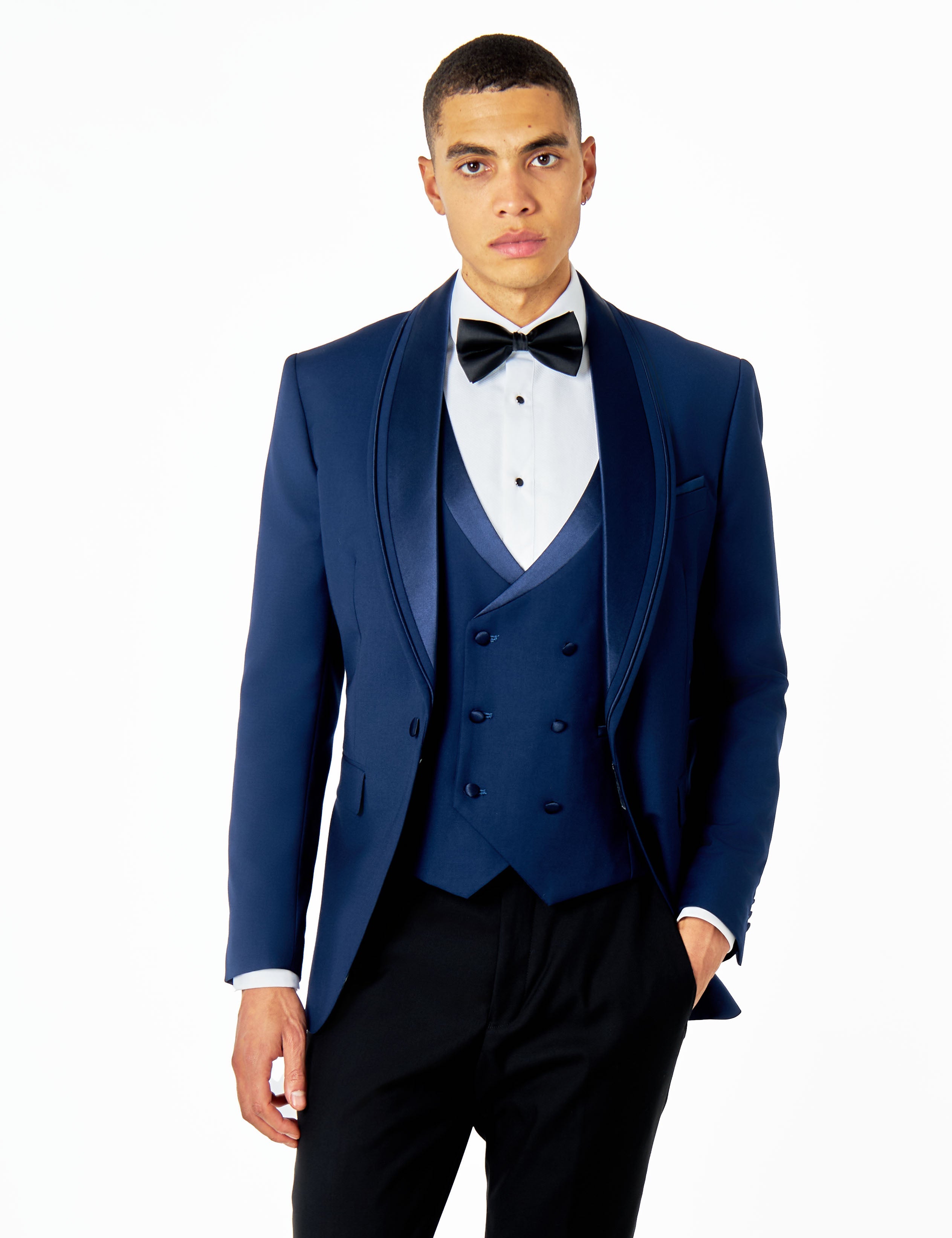 GREG – NAVY BLUE 3 PIECE TUXEDO WEDDING SUIT