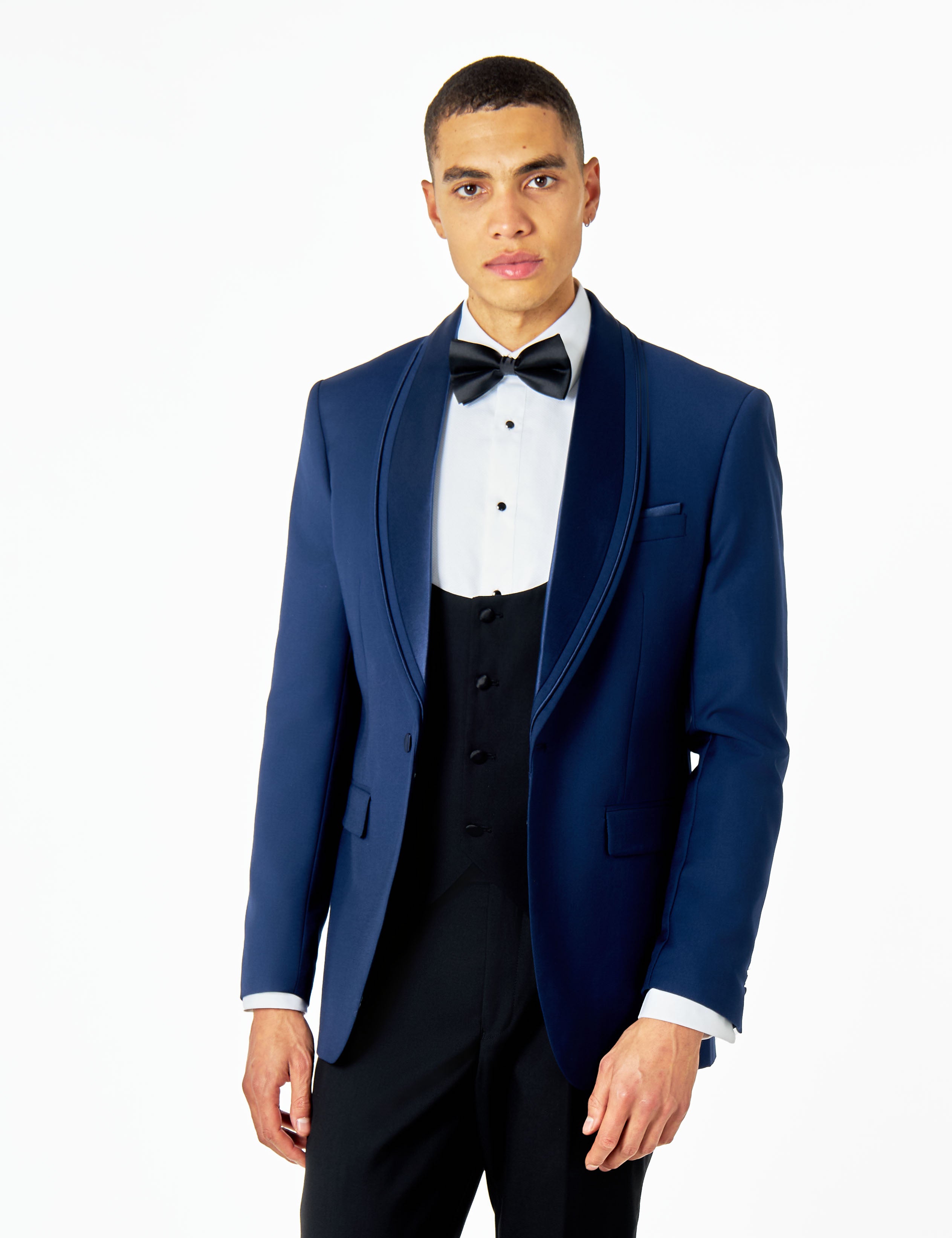 GREG – THREE PIECE WEDDING TUXEDO SUIT IN NAVY BLUE-MIX