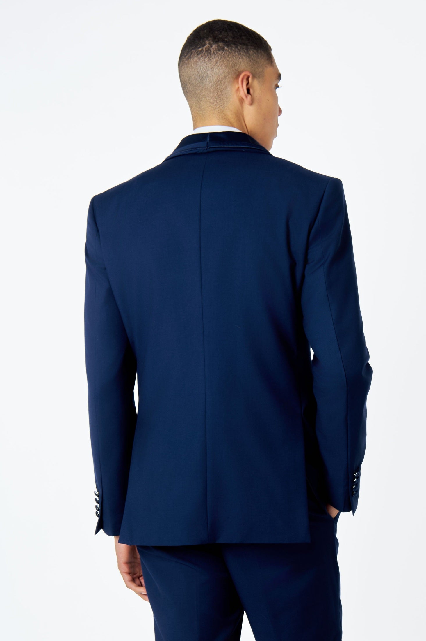 GREG – NAVY BLUE TAILORED TUXEDO WEDDING JACKET