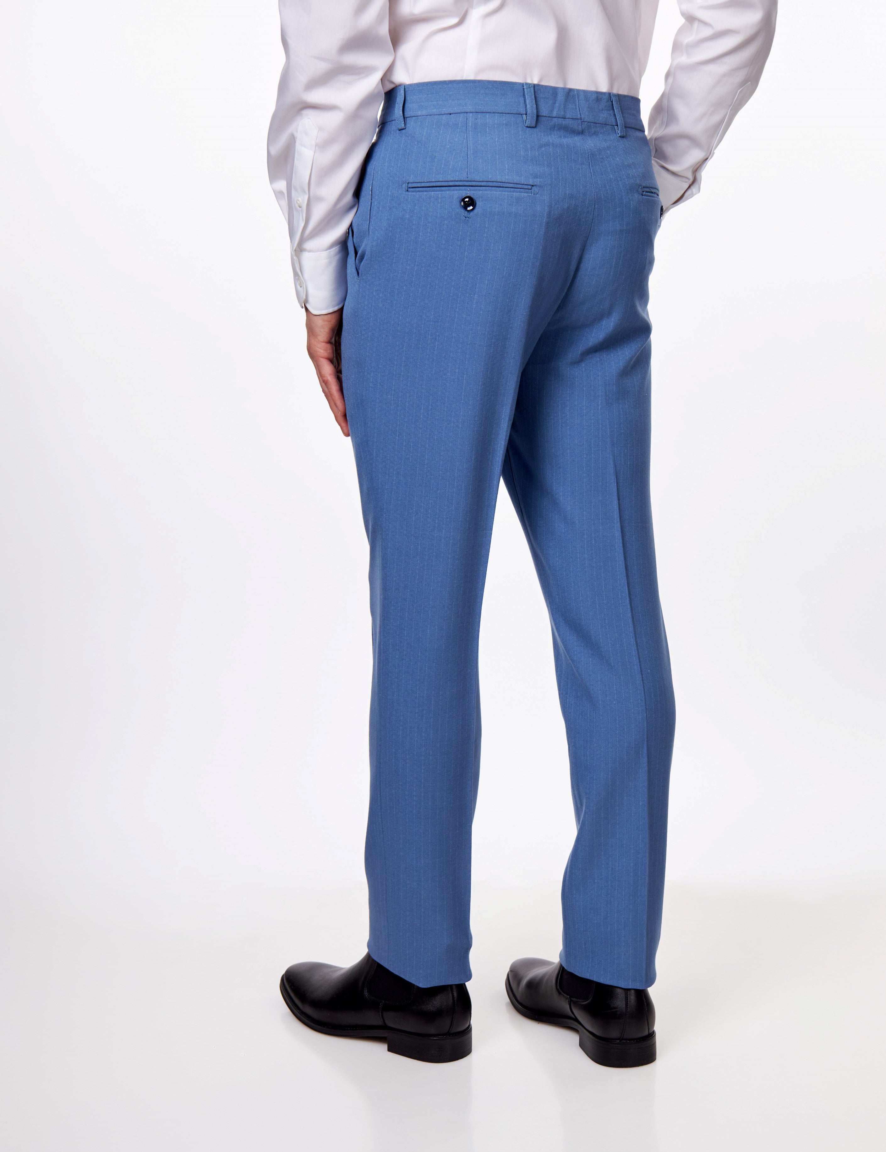 WILLIAM – BLUE PINSTRIPE TROUSER