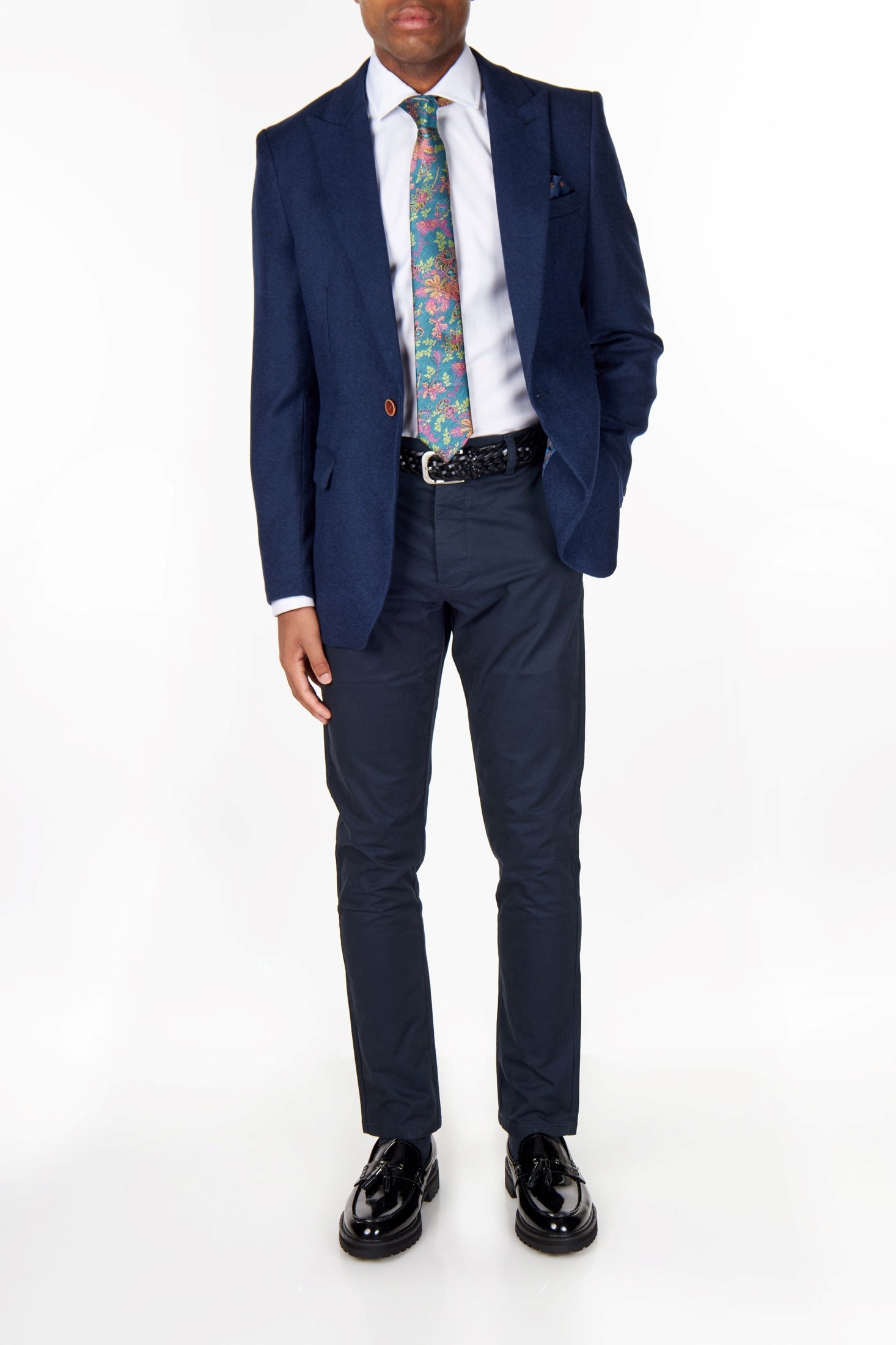 MARCO - NAVY SINGLE BREASTED CASUAL BLAZER