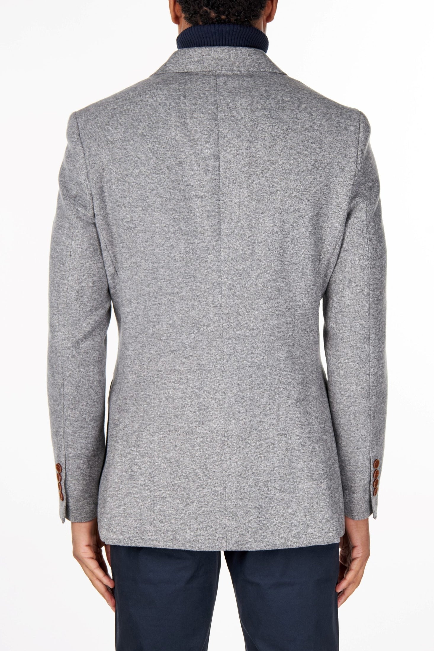 MARCO - DOUBLE BREASTED TWEED GREY JACKET