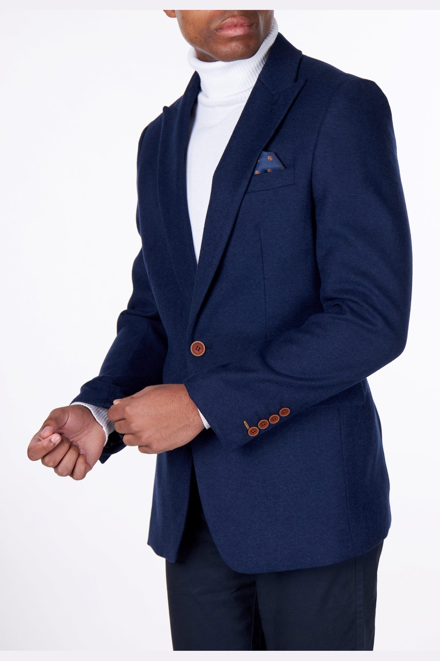 MARCO - NAVY SINGLE BREASTED CASUAL BLAZER