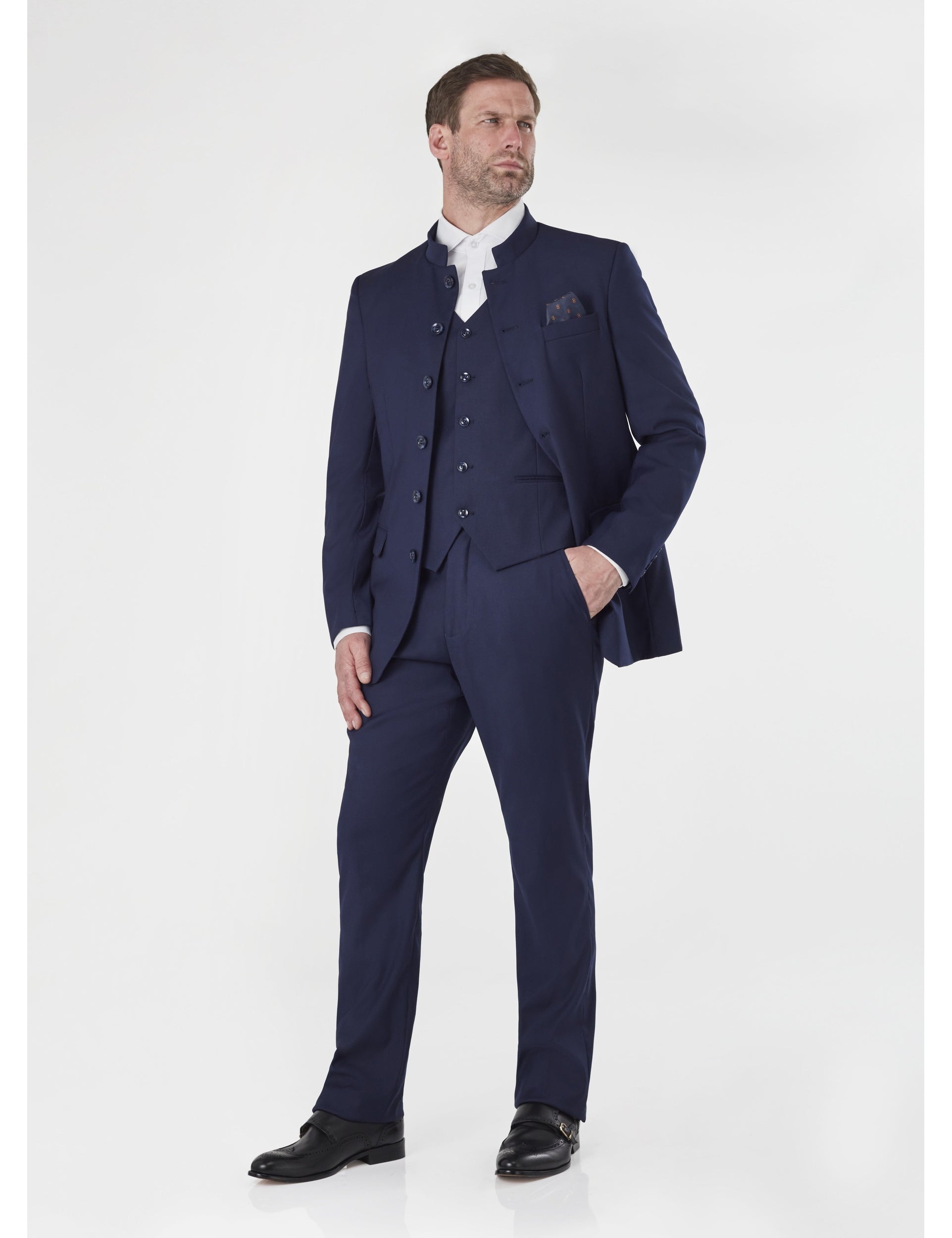 MENS NAVY WEDDING PARTY WAISTCOATS
