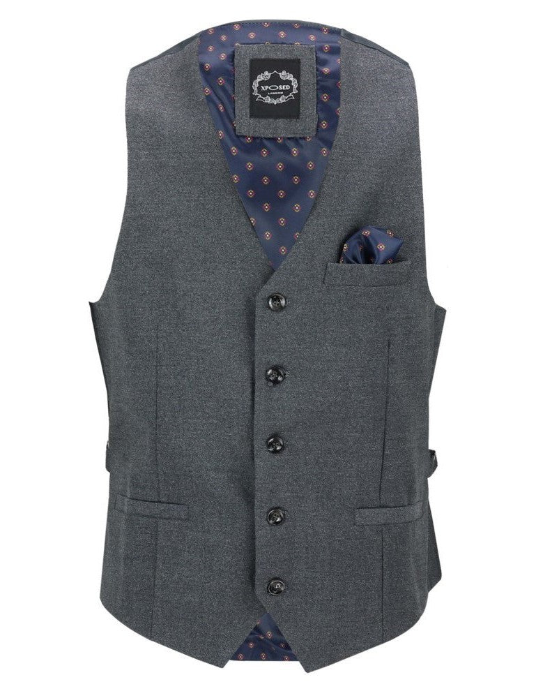 MAX - WAISTCOAT IN DARK GREY