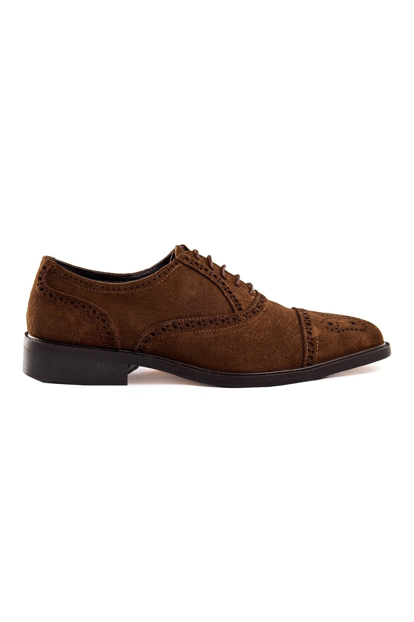 BROWN SUEDE LEATHER BROGUE SHOES