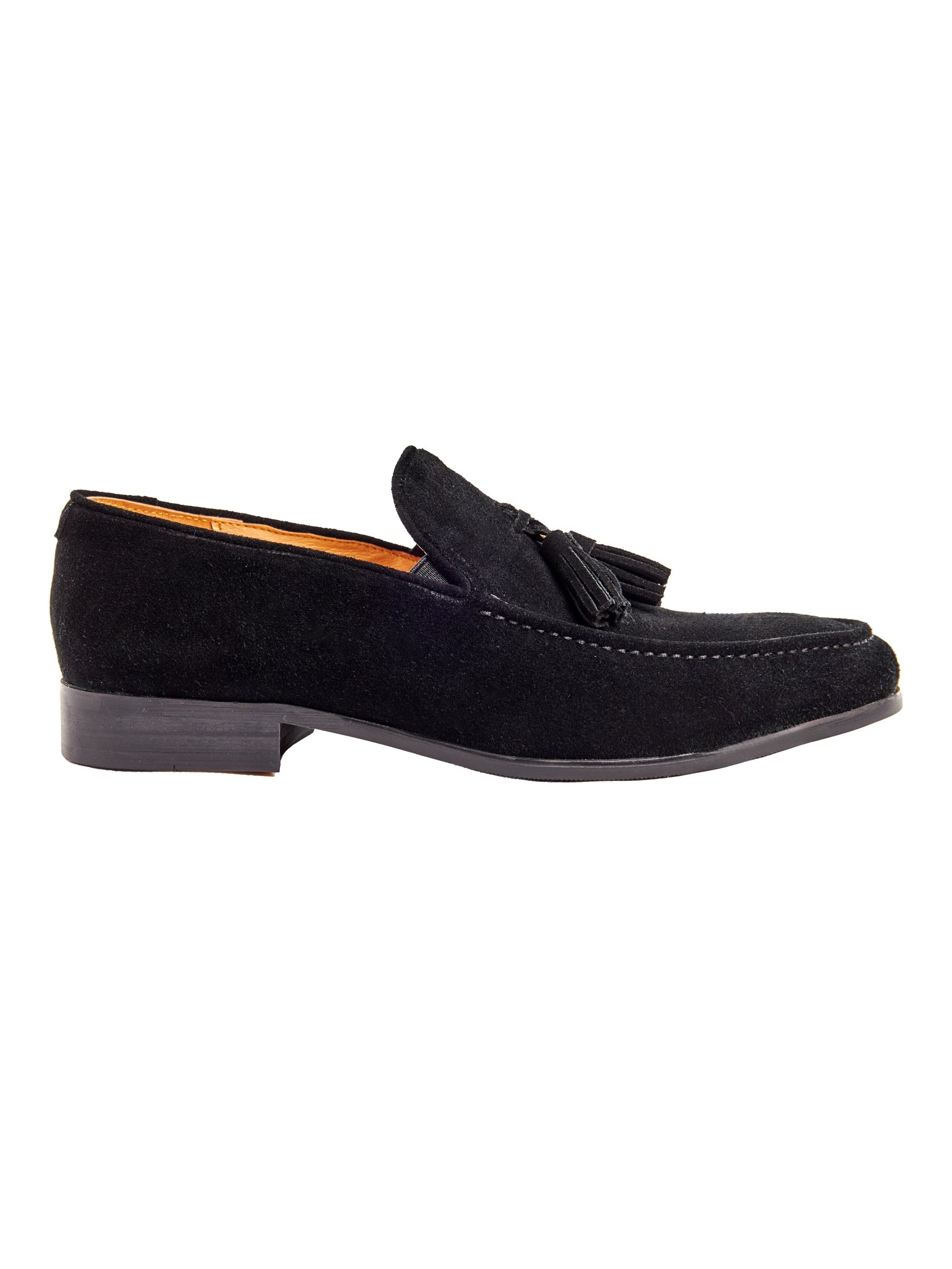 BLACK SUEDE LEATHER TASSEL LOAFERS