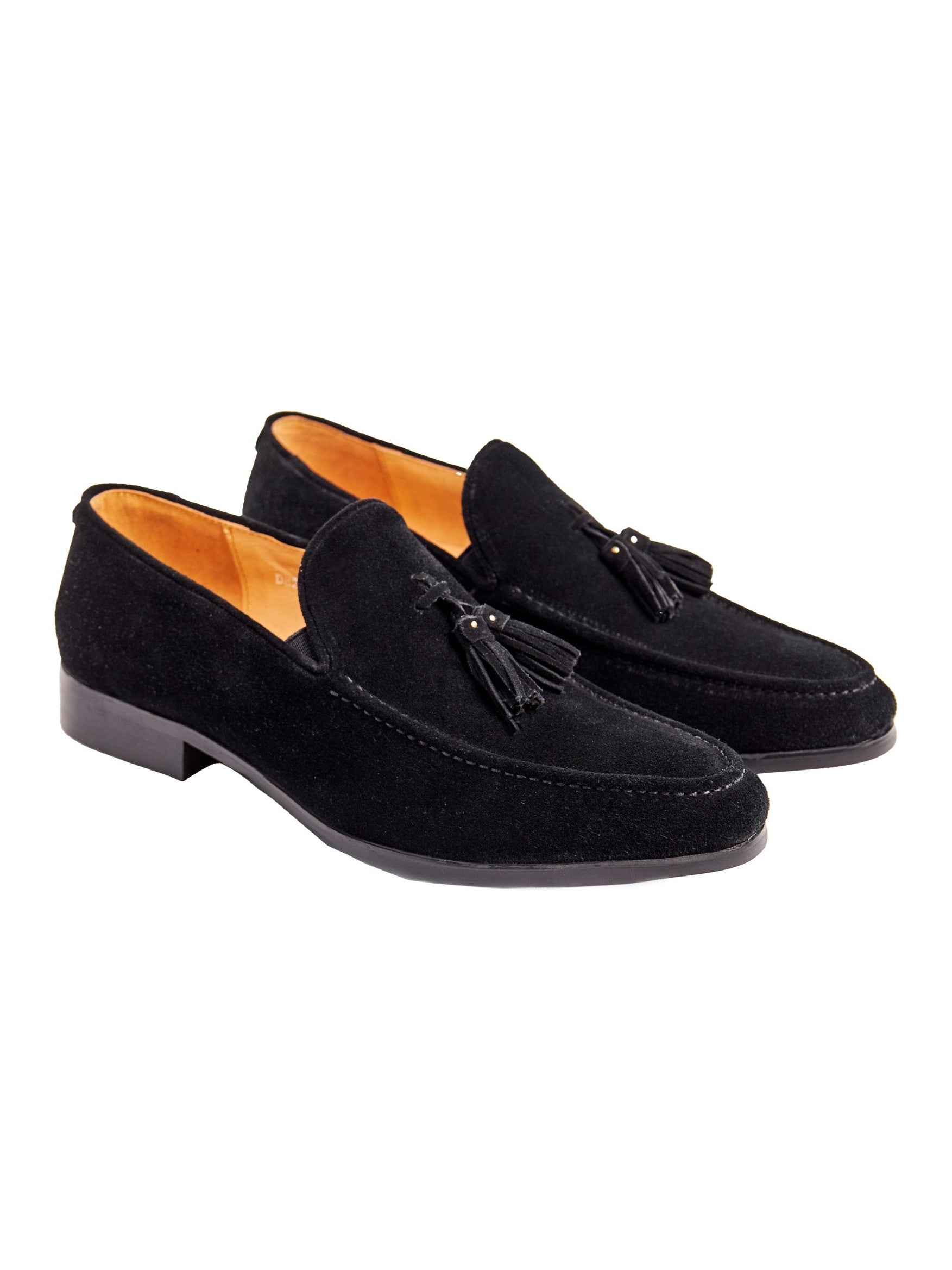 BLACK SUEDE LEATHER TASSEL LOAFERS
