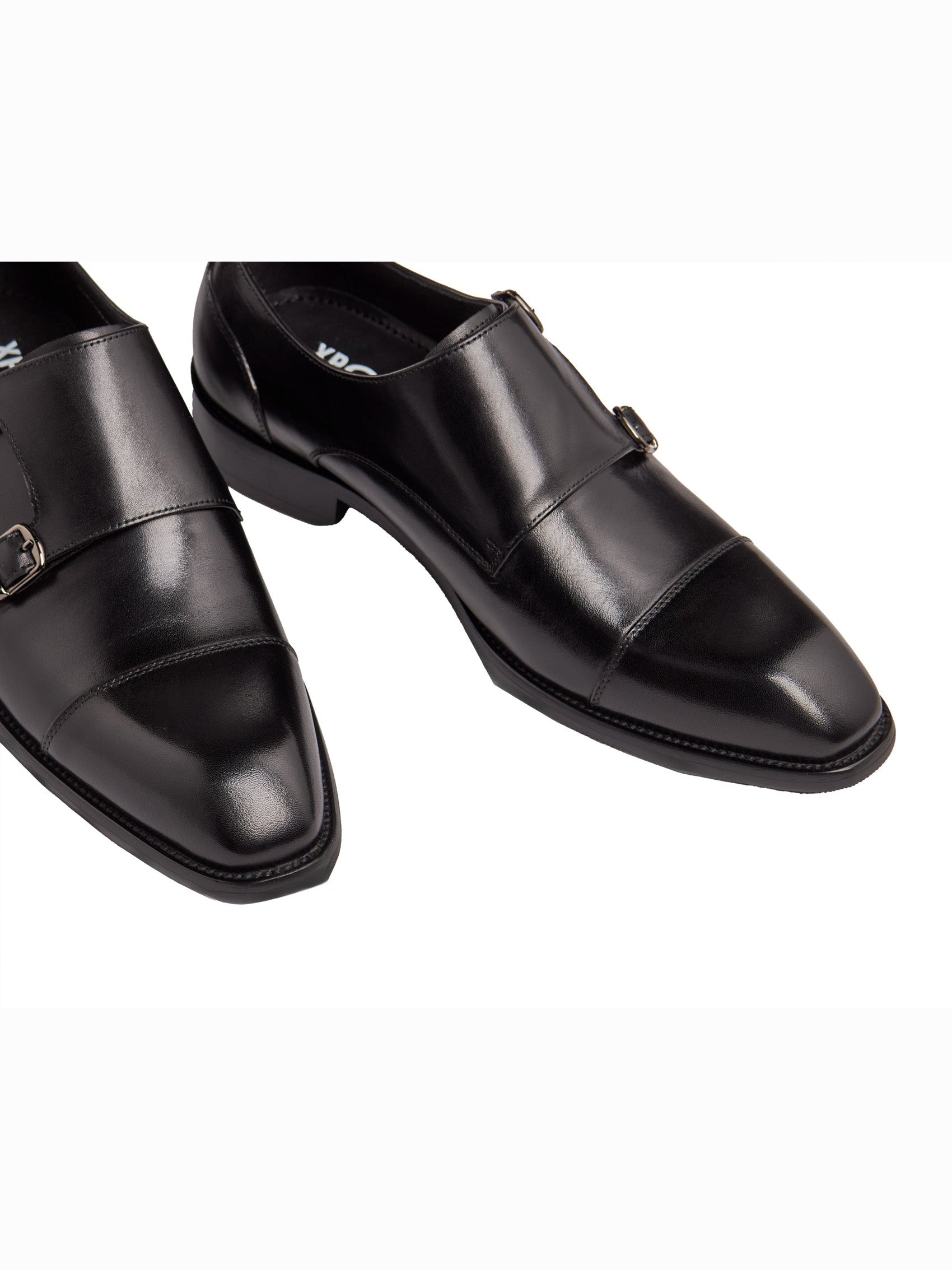 BLACK DOUBLE MONK SHOES
