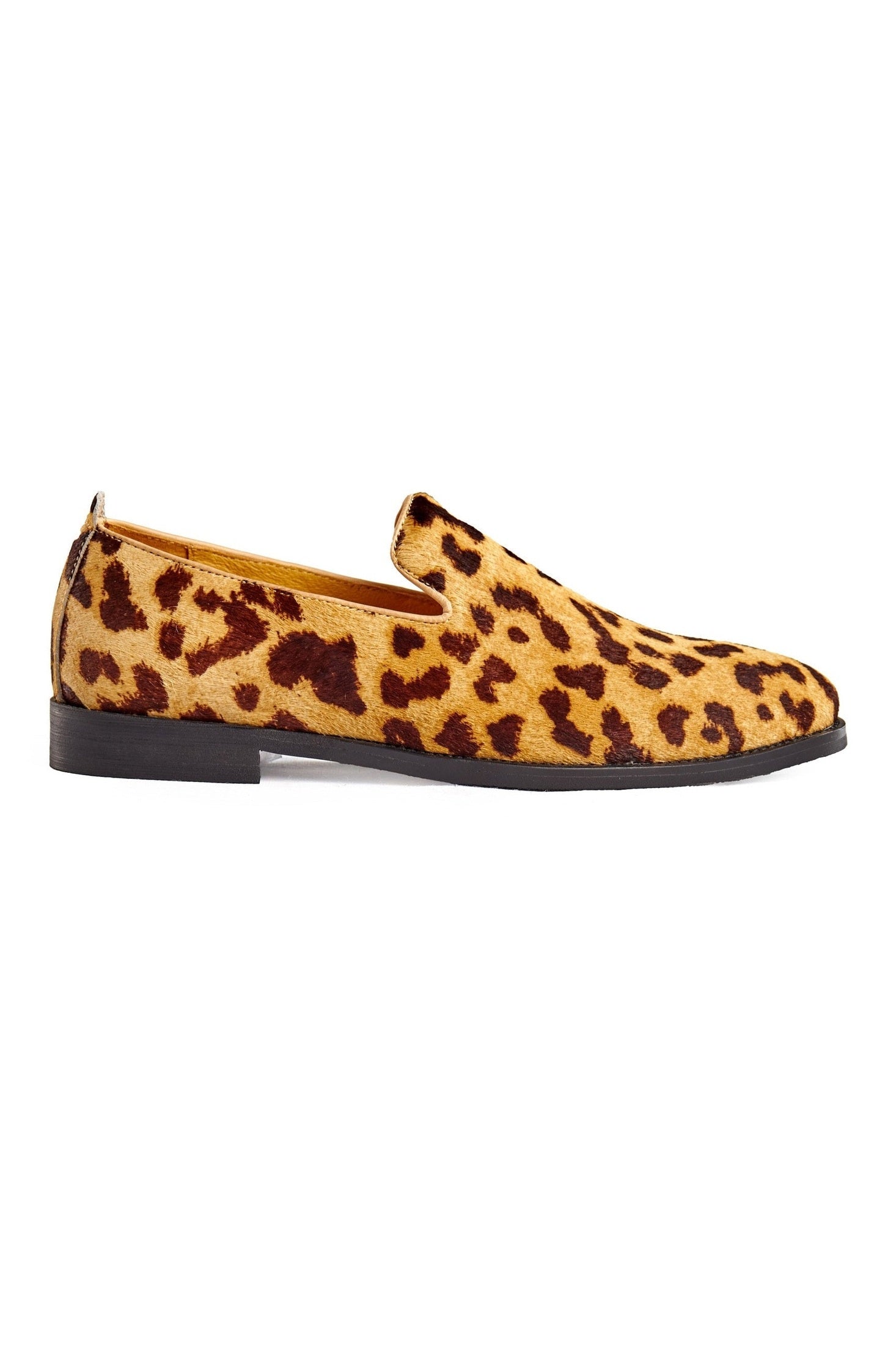 LEOPARD PRINT LEATHER LOAFERS