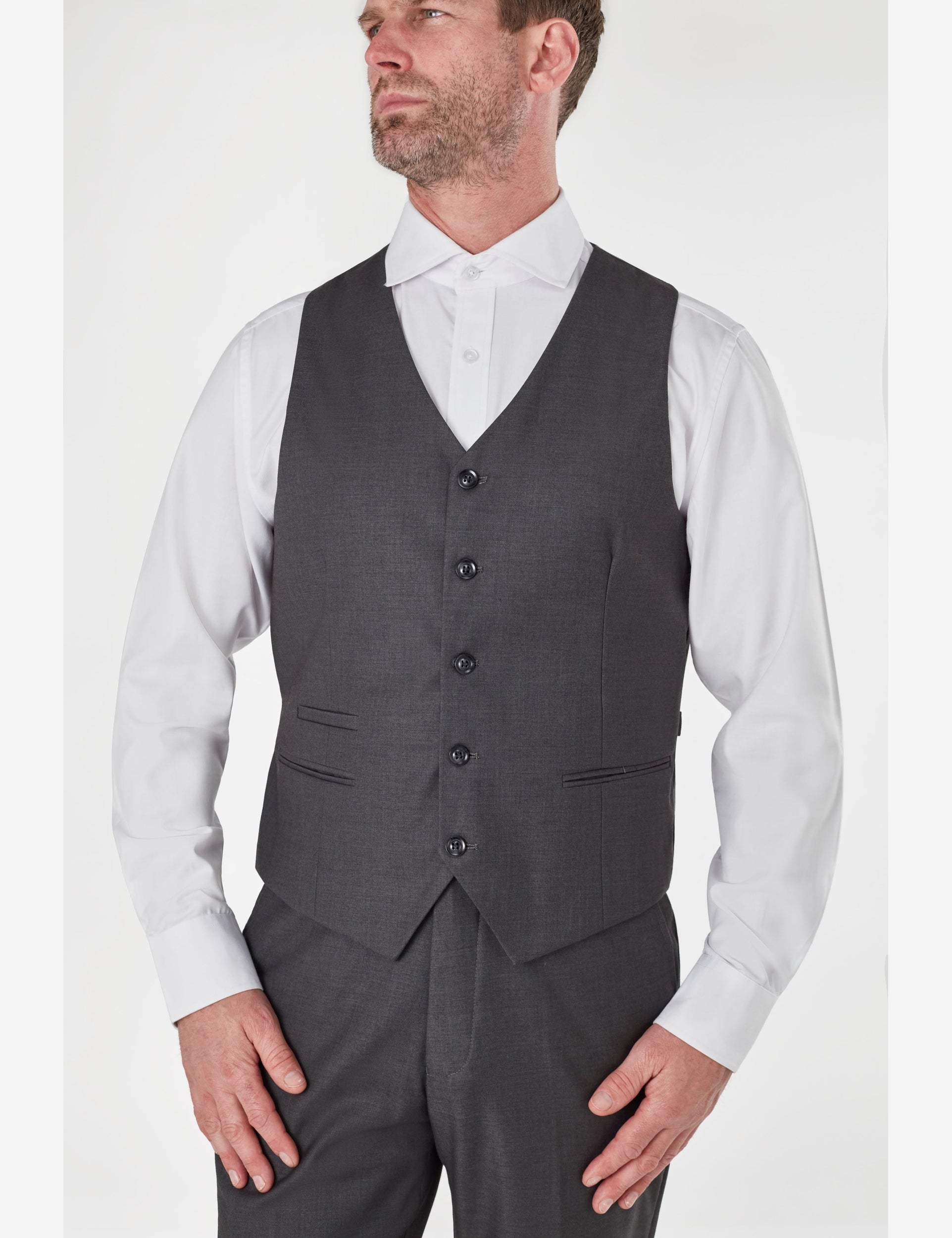 MENS GREY WEDDING PARTY WAISTCOATS