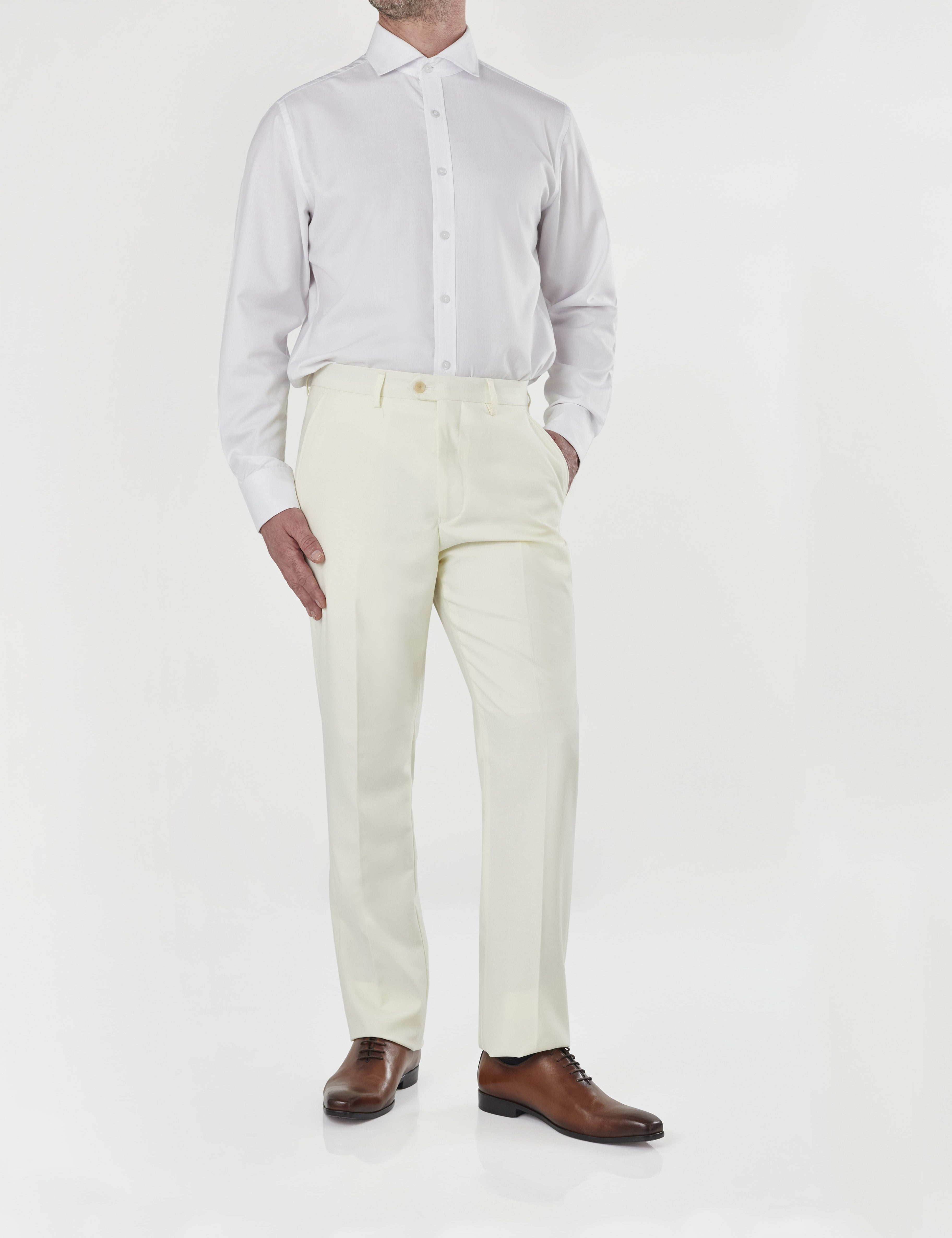 PJ - BEIGE PLAIN TROUSERS