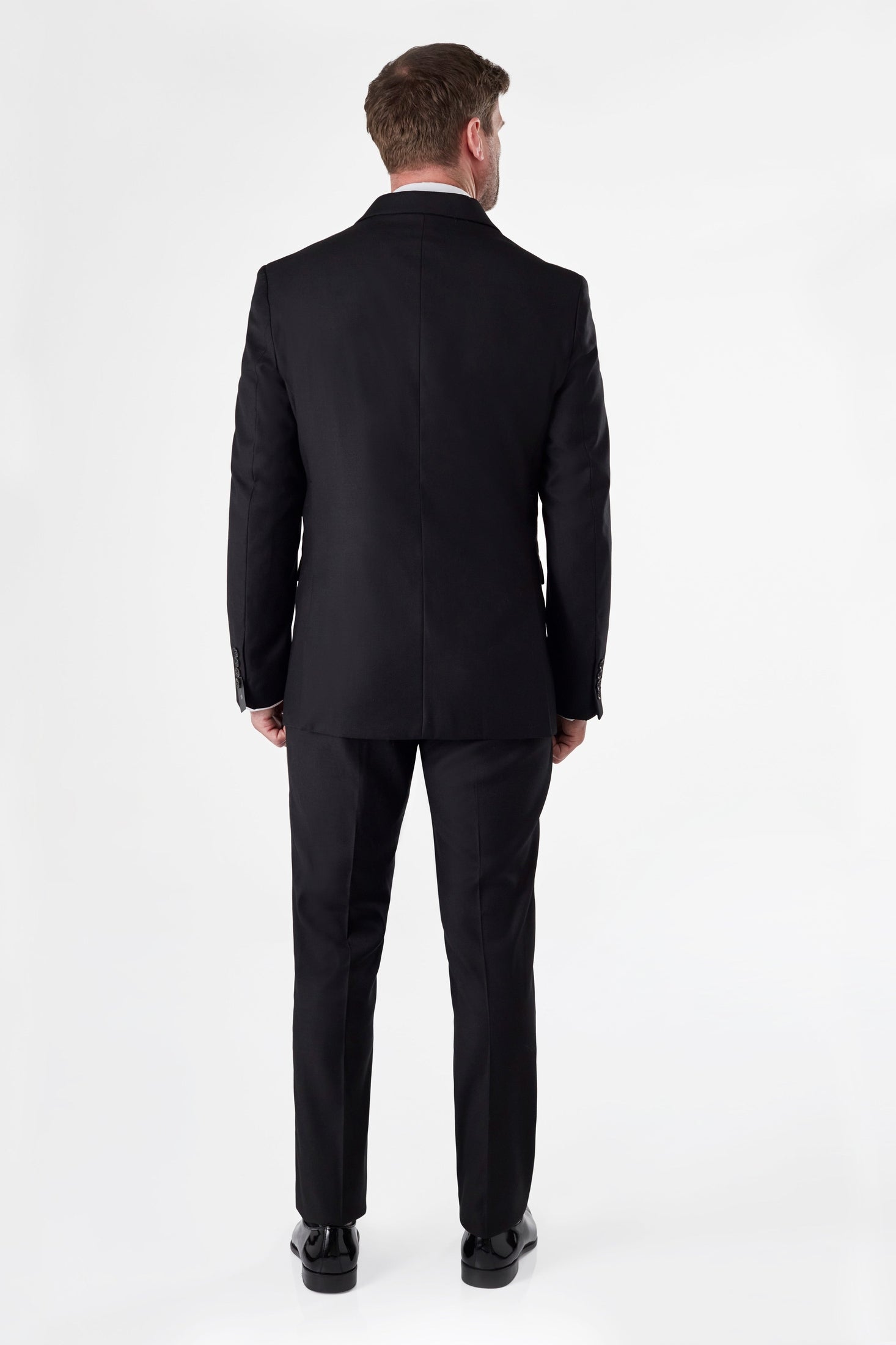 GRAHAM BLACK DOUBLE BREASTED JACKET & WAISTCOAT