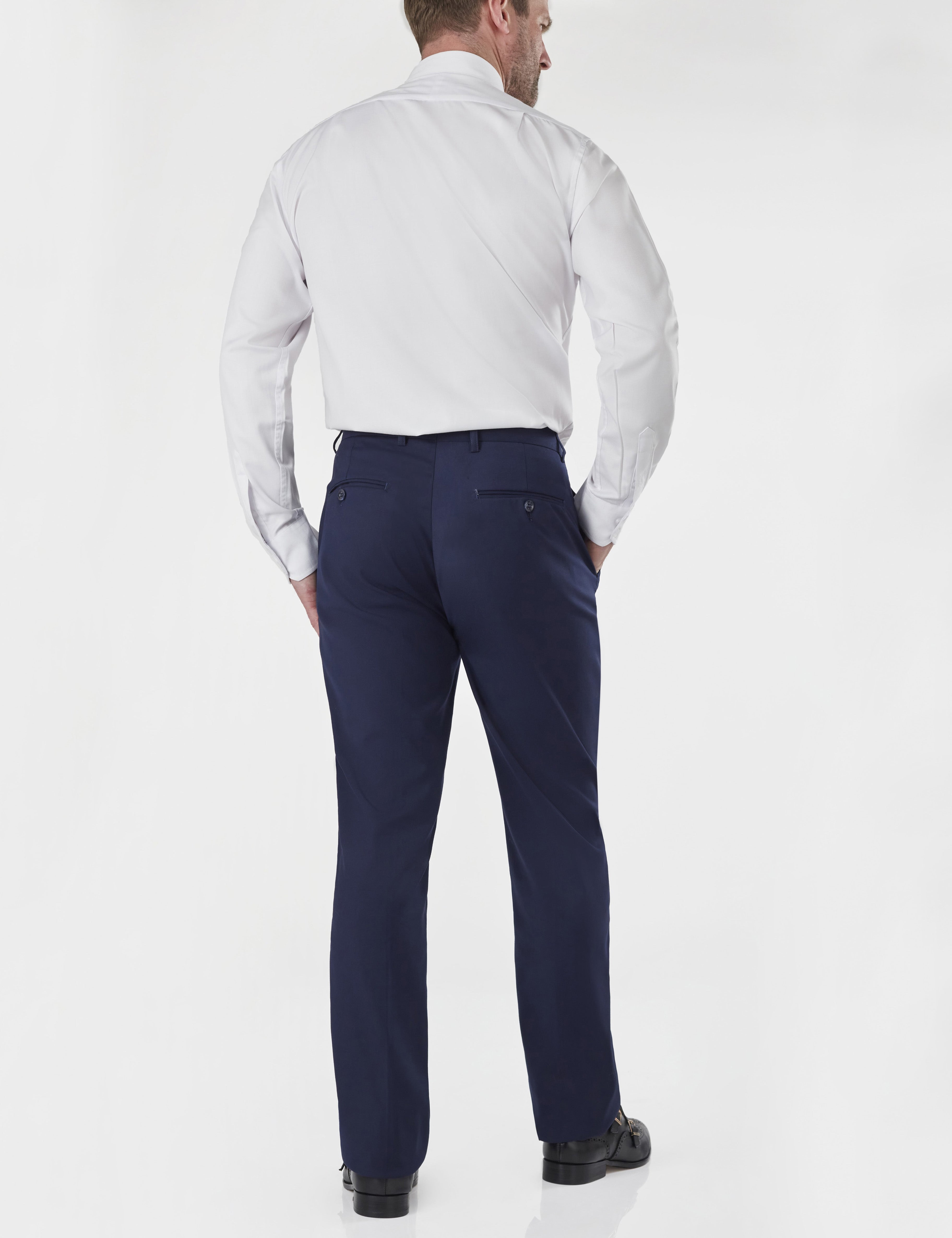 NAVY SUIT WITH CHINESE GRANDAD COLLAR