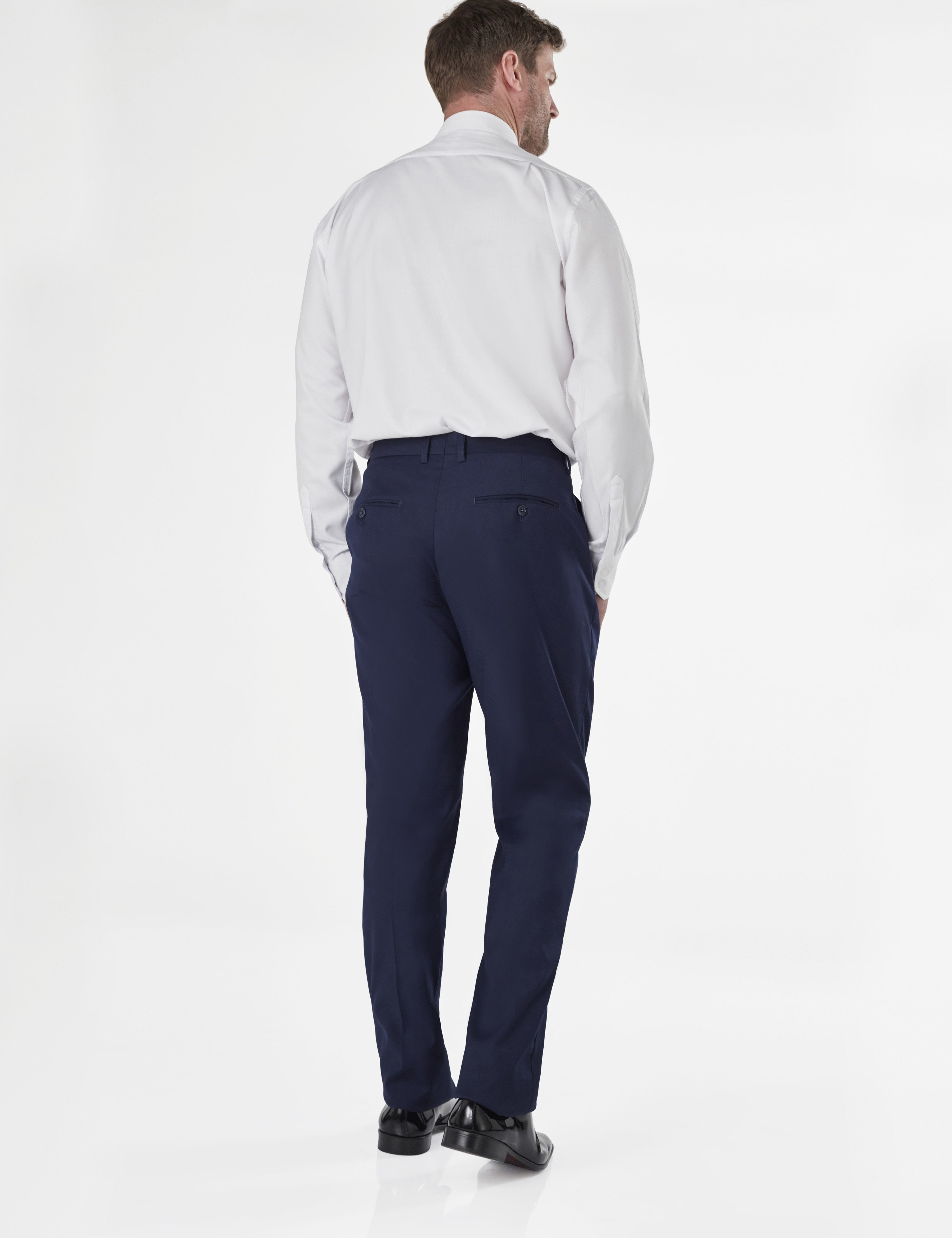 DB GRAHAM NAVY PLAIN TROUSERS