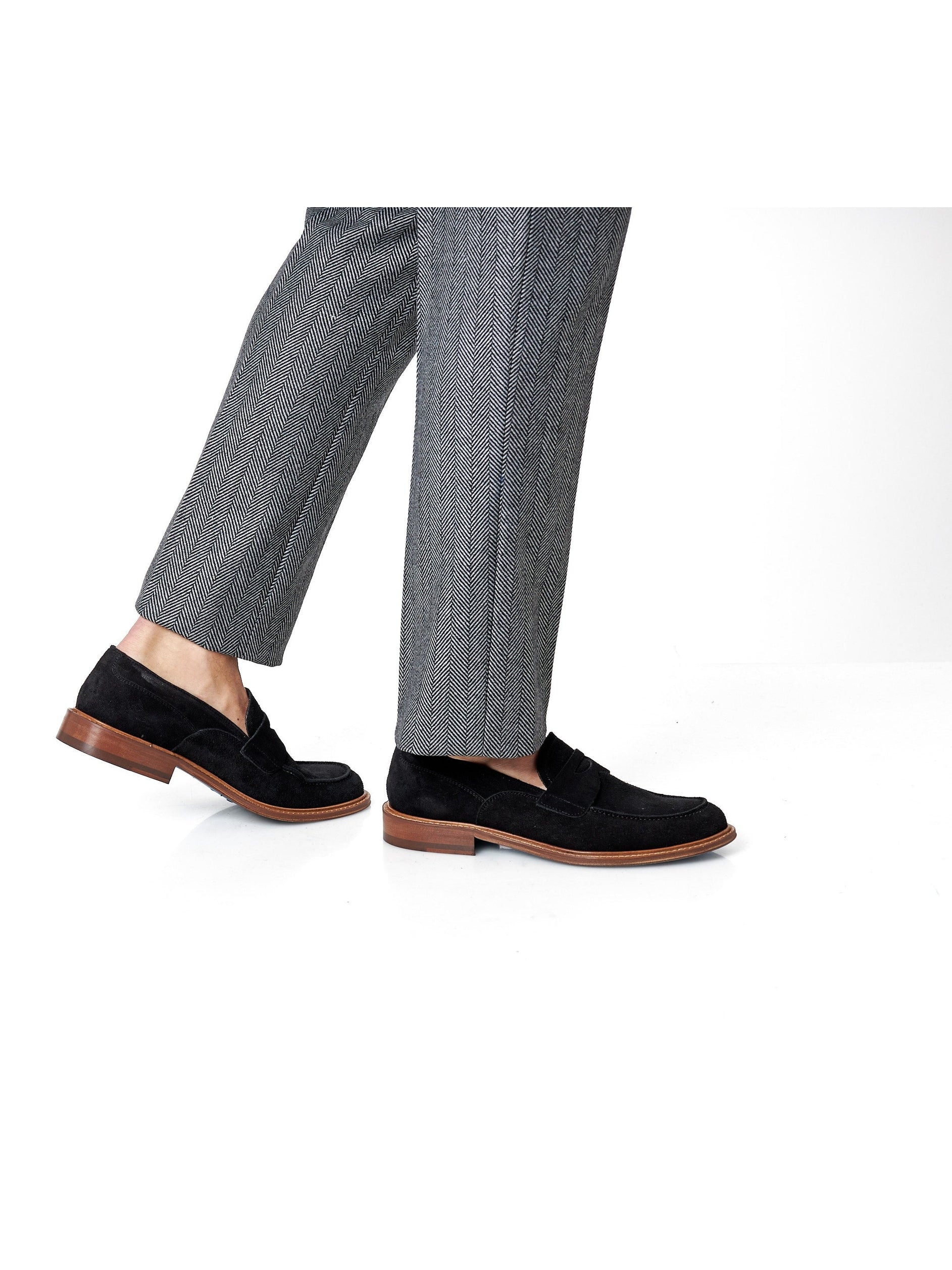 BLACK SUEDE PENNY LOAFER