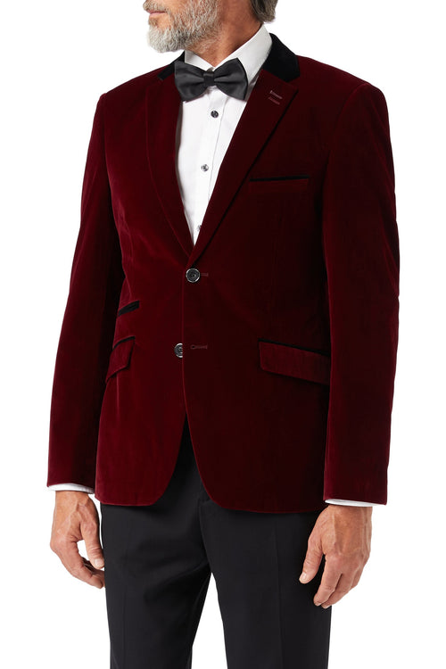 SAM - Burgundy Velvet Blazer