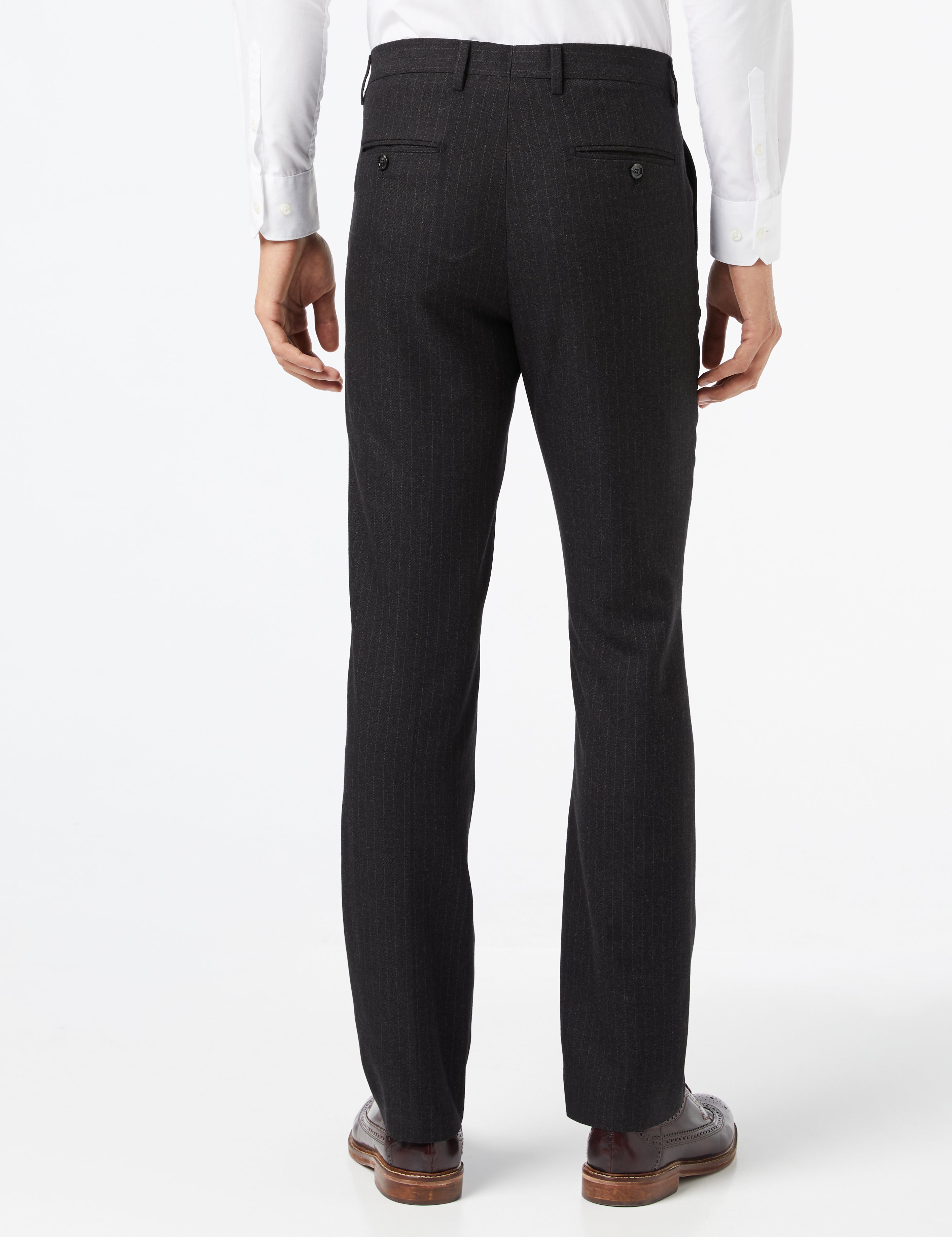 BLACK CLASSIC 1920 GREY PINSTRIPE GATSBY TROUSER