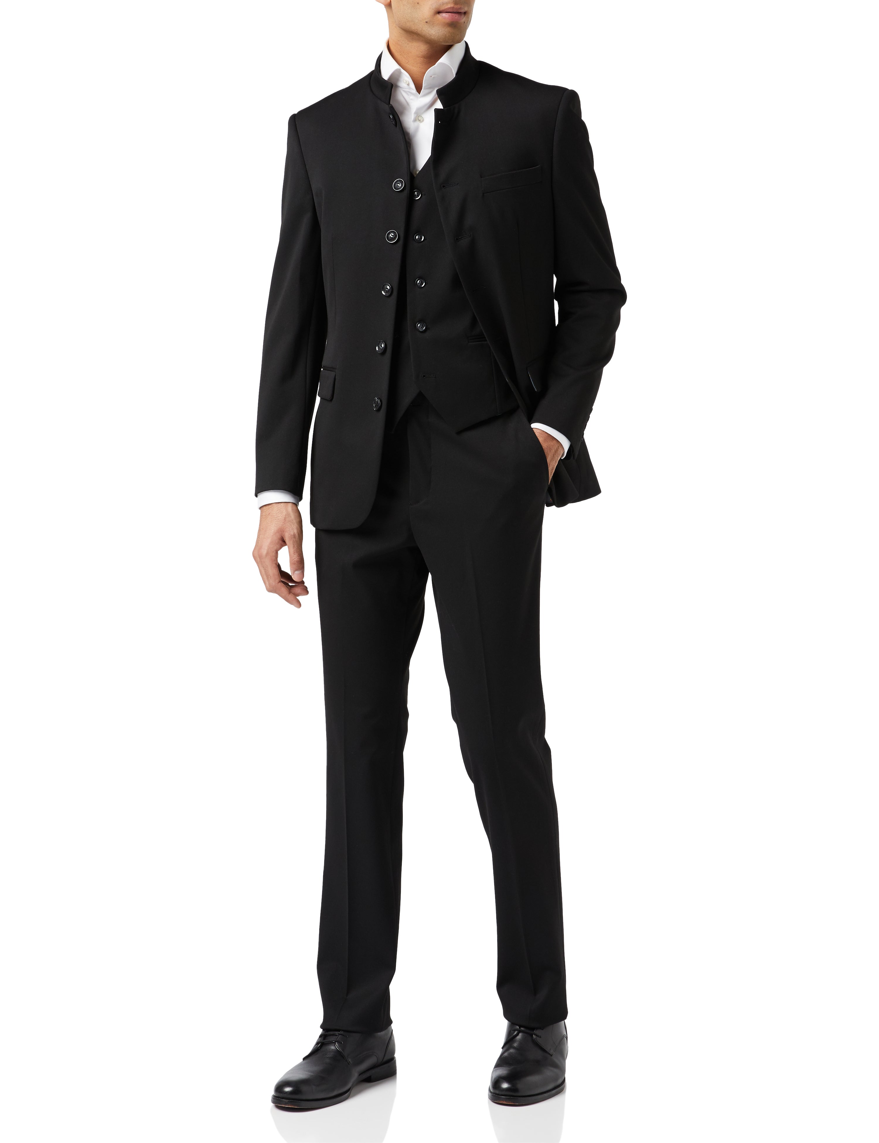 MENS BLACK WEDDING PARTY WAISTCOATS