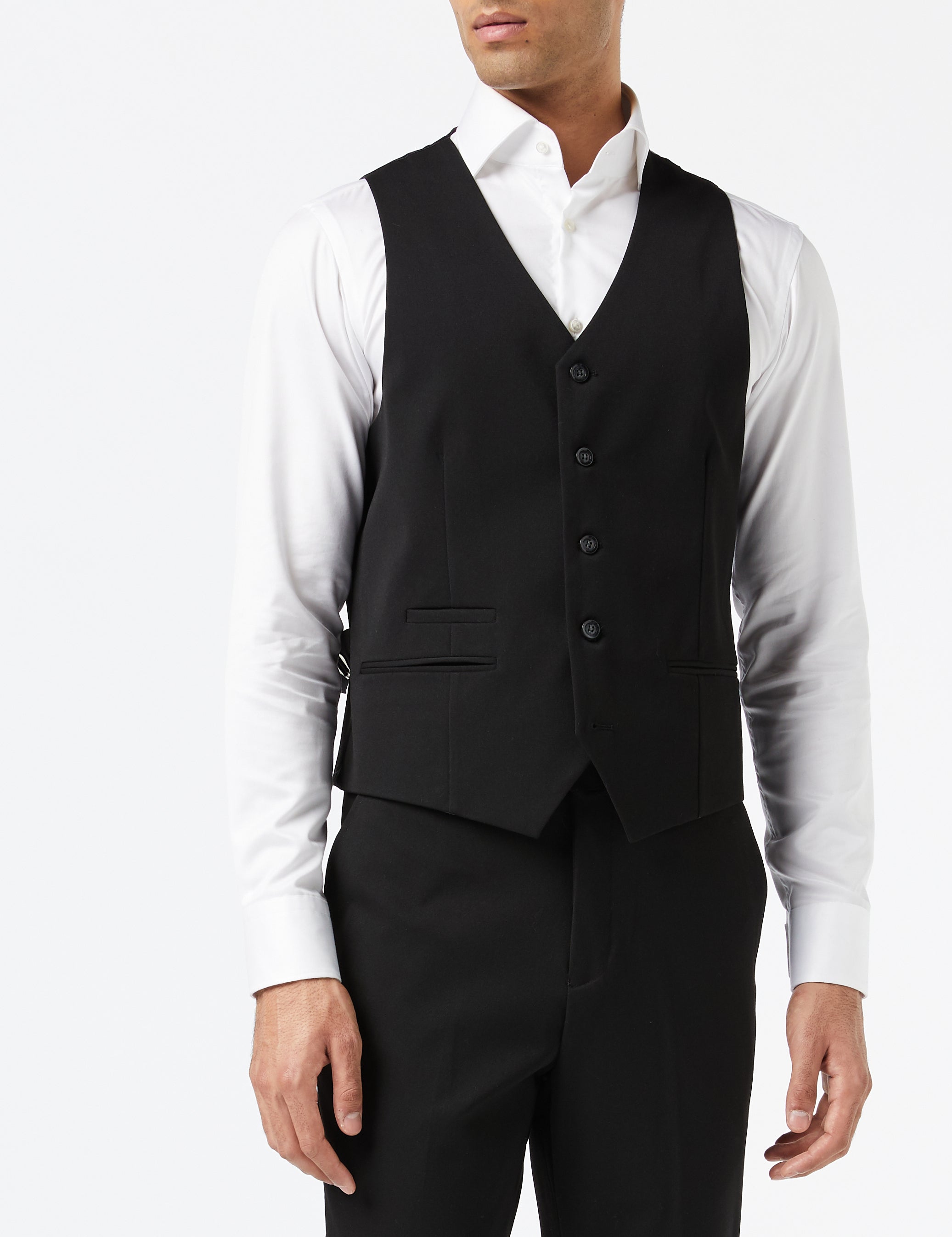 CHINESE GRANDAD COLLAR BLACK NEHRU JACKET