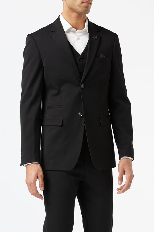 JROSS – SCHWARZE FESTLICHE ANZUGJACKE UND WESTE