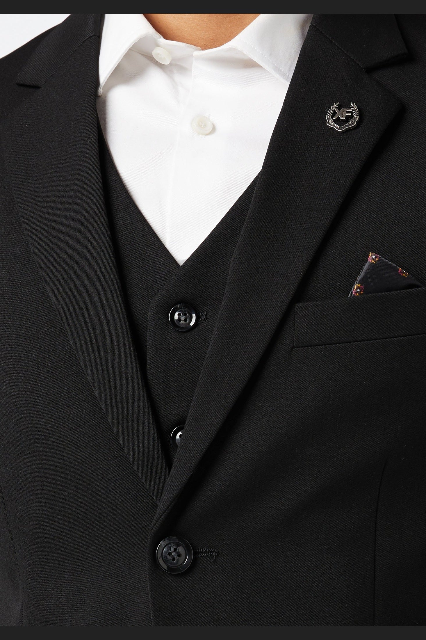 JROSS – BLACK FORMAL SUIT JACKET & WAISTCOAT