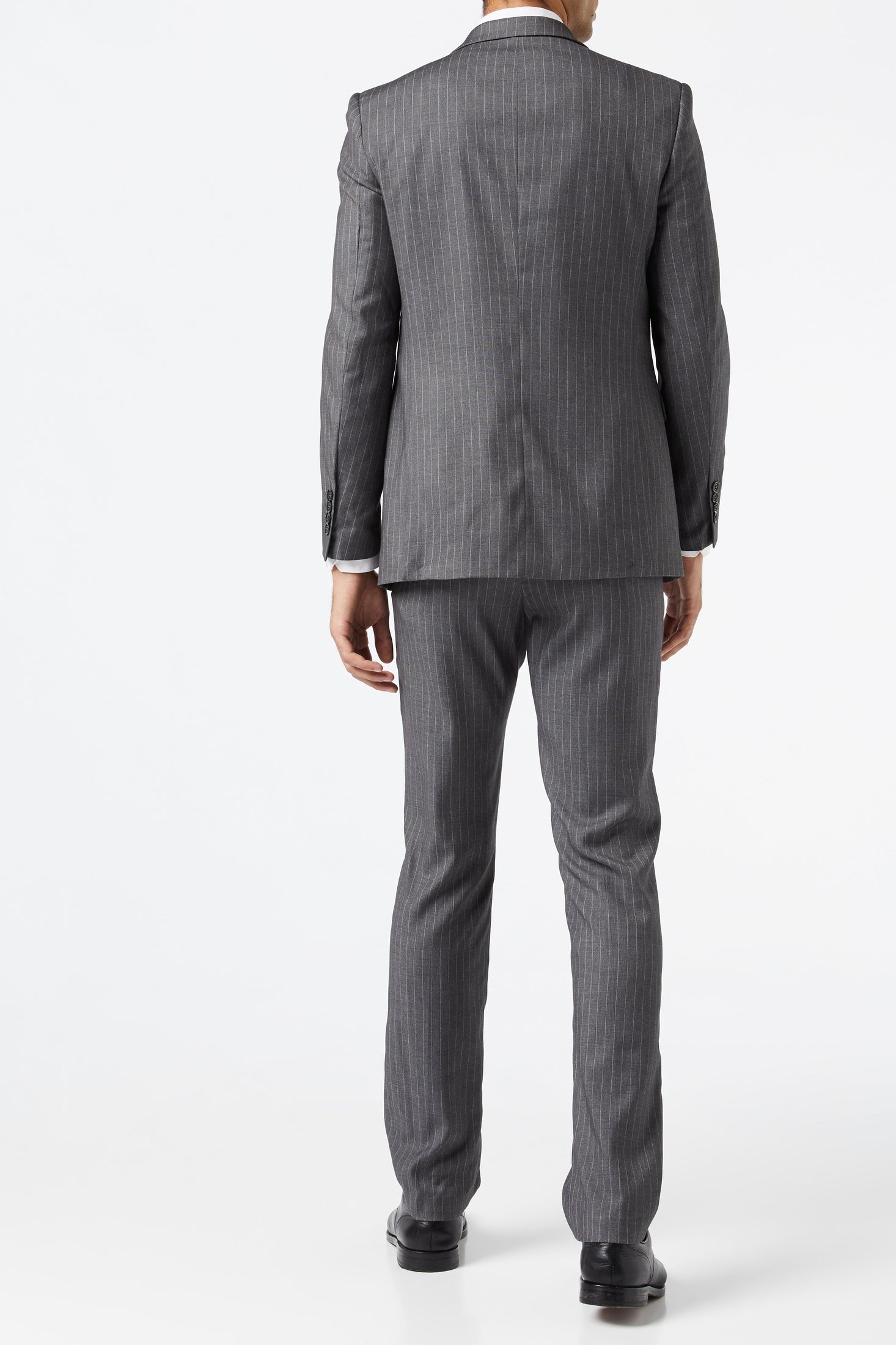 WHITE PIN STRIPE GREY JACKET