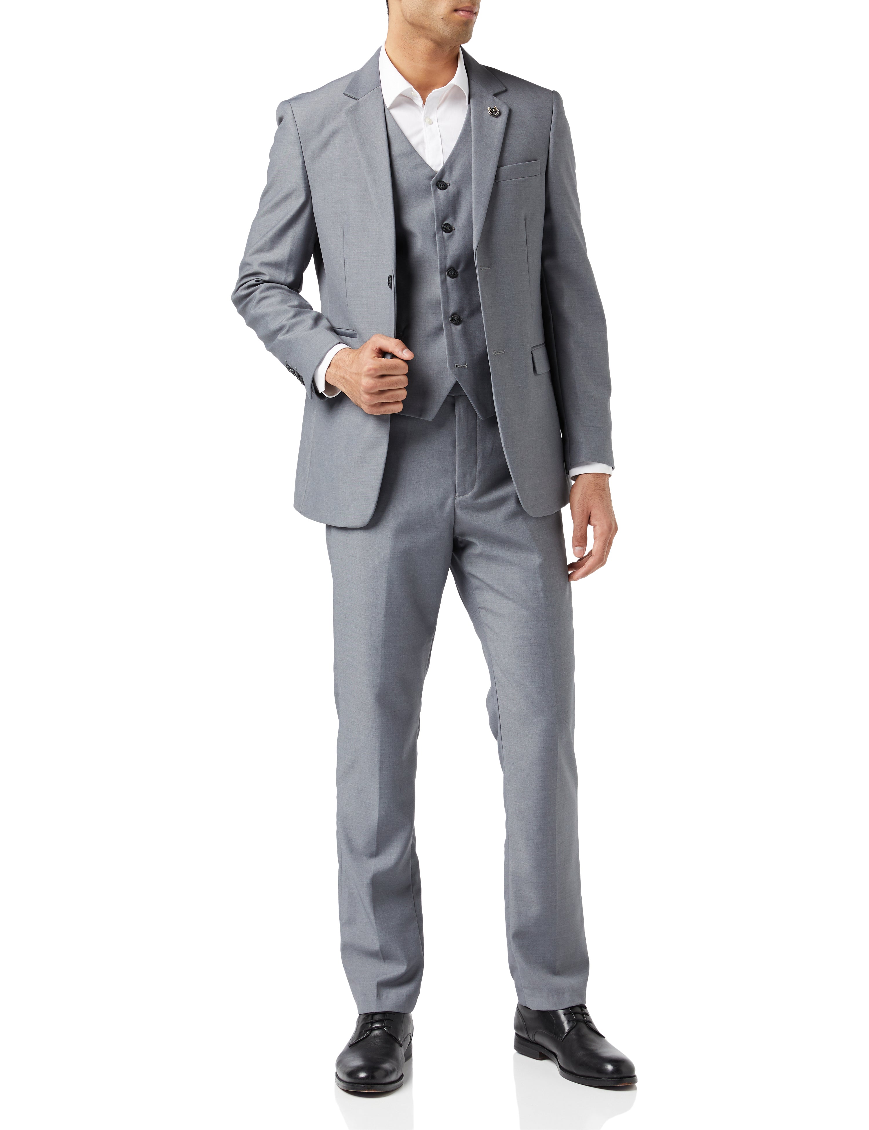 JROSS - GREY FORMAL JACKET & WAISTCOAT